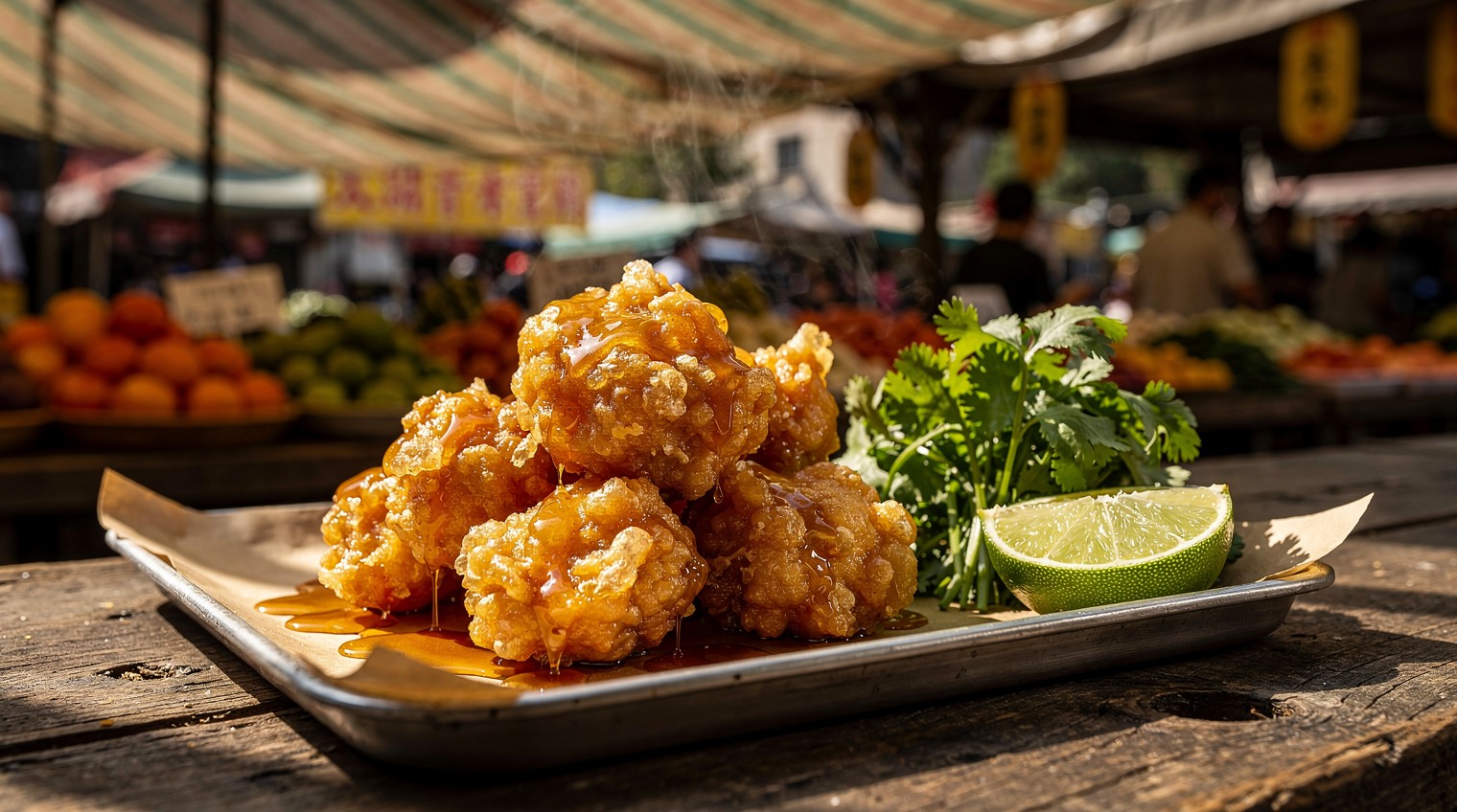 Crispy Fried Sweet and Sour Chicken Bites