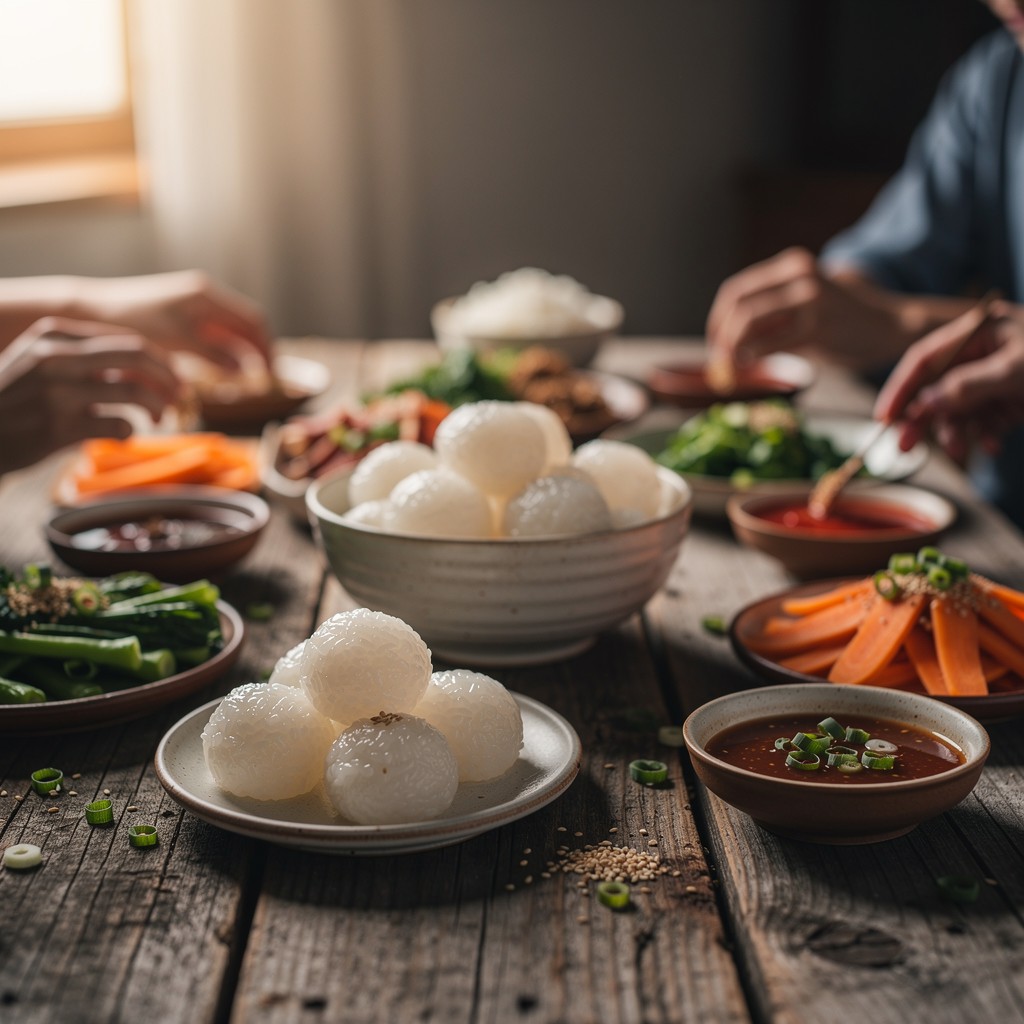 Deliciosas Bolas de Arroz Asiáticas con Verduras Frescas