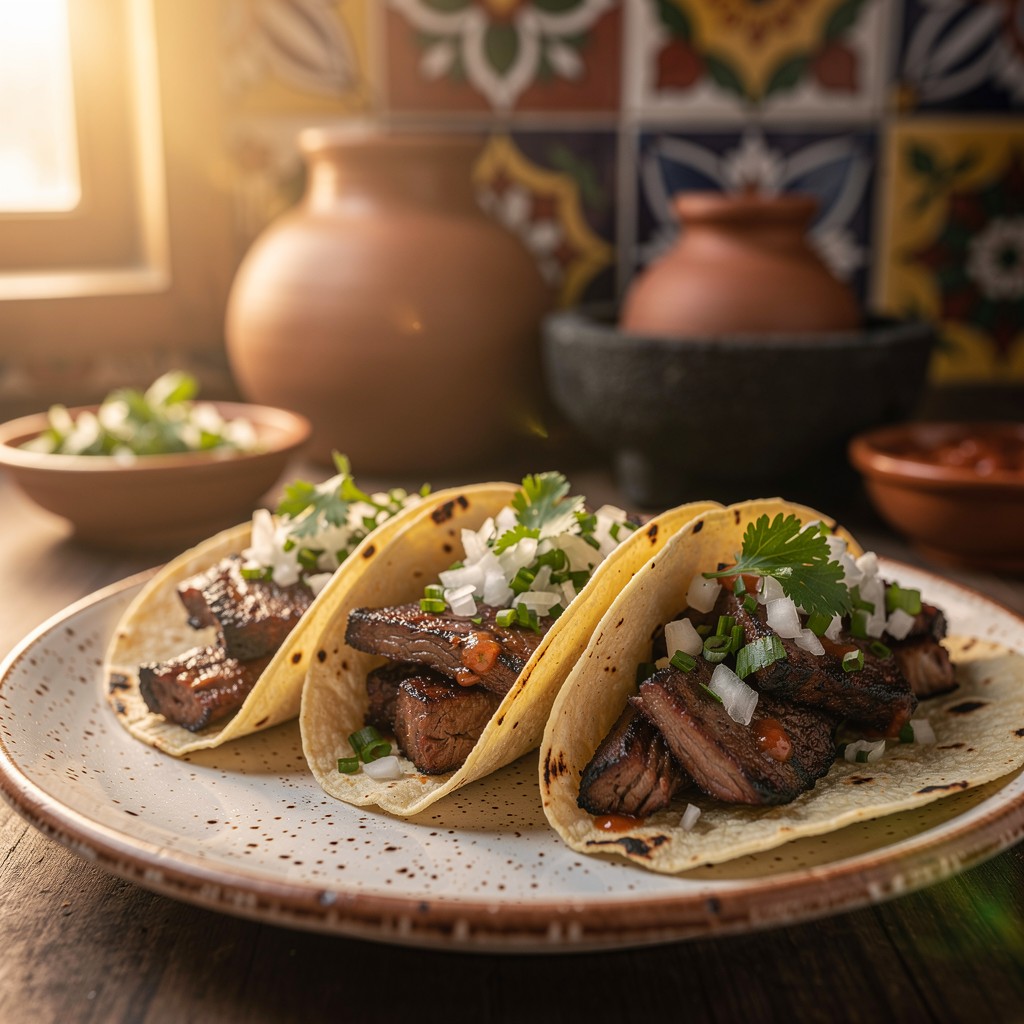 Deliciosos Tacos de Res con Ingredientes Frescos