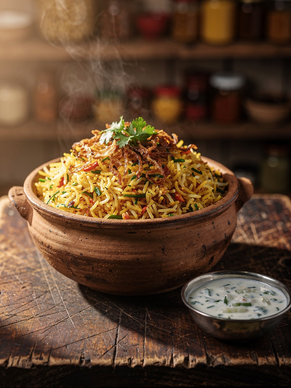 Delicious Biryani with Raita
