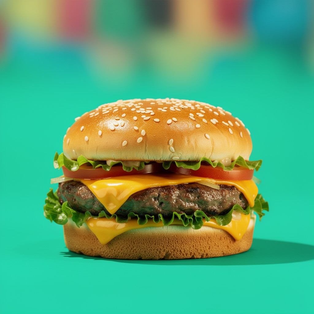 Delicious Cheeseburger with Fresh Ingredients