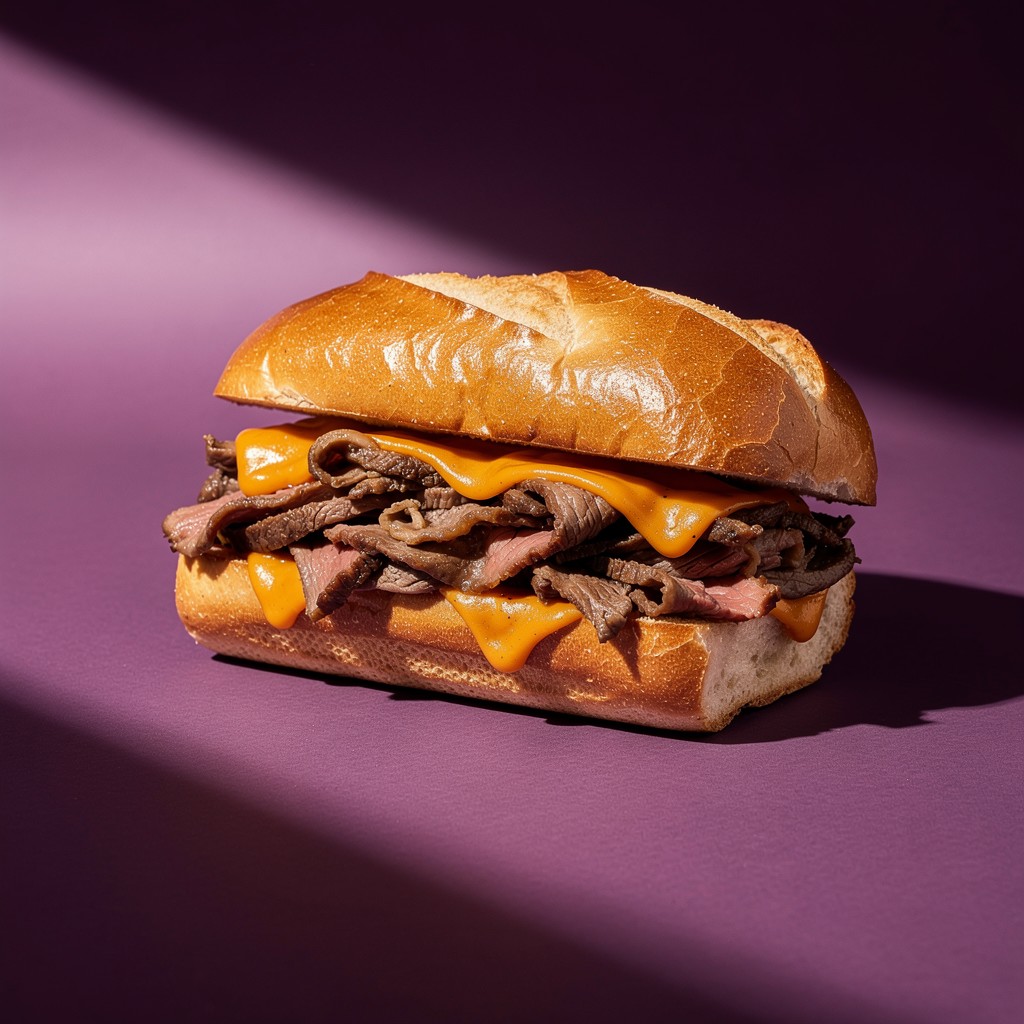 Delicioso Sándwich de Carne con Queso