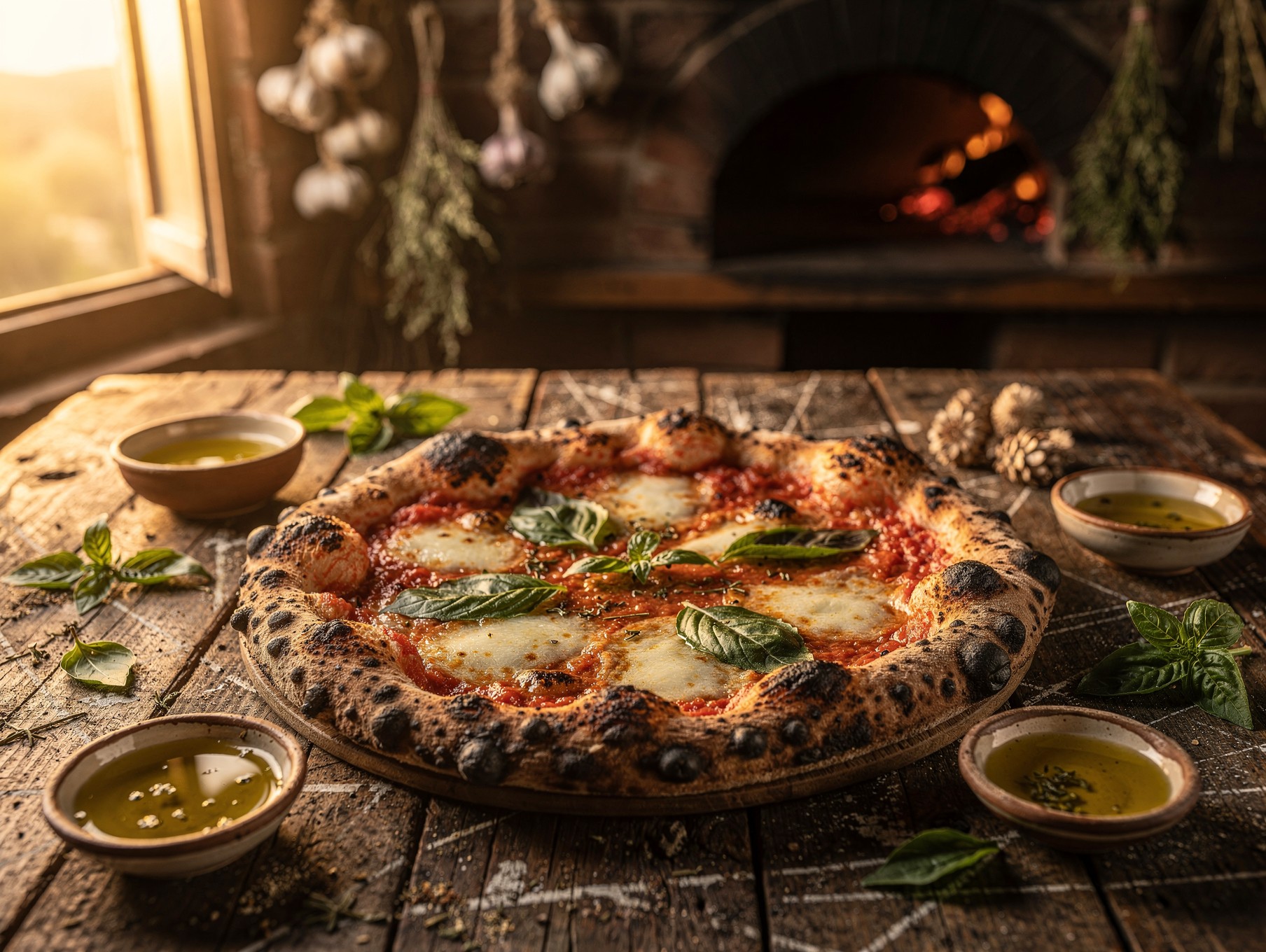 Deliciosa Pizza Margherita com Manjericão Fresco