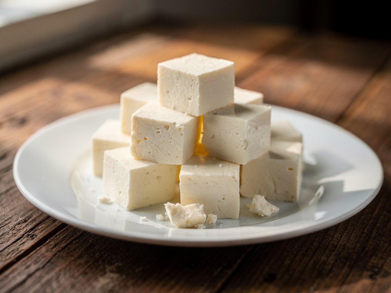 Delicious Soft Tofu on a Plate