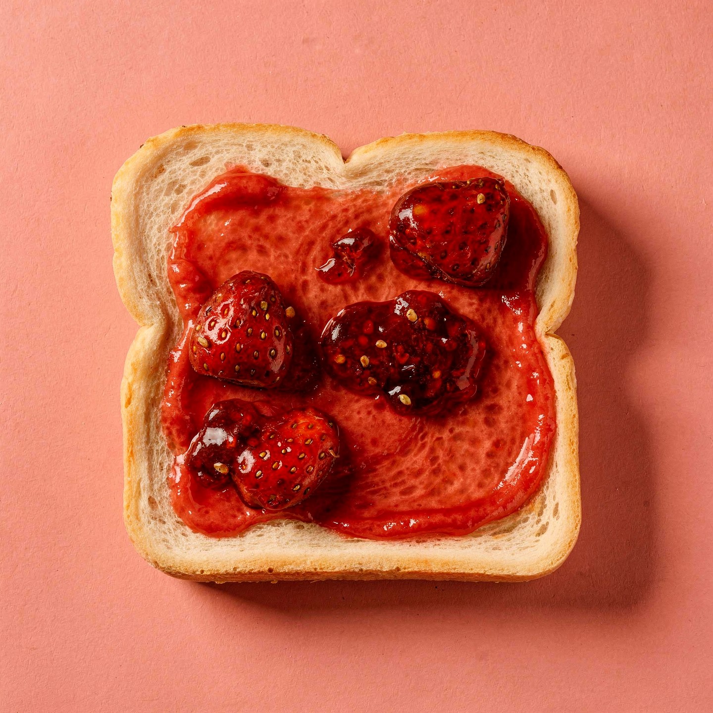 Delicious Strawberry Jam Toast