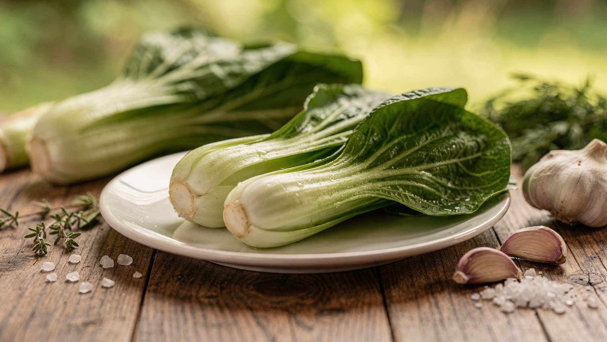 Bok Choy Fresco com Alho e Ervas