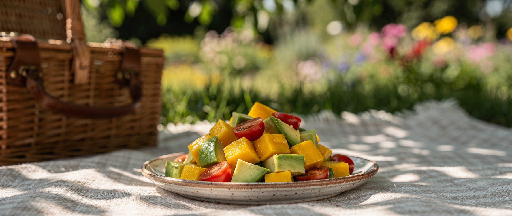Salada de Verão Fresca com Manga e Abacate