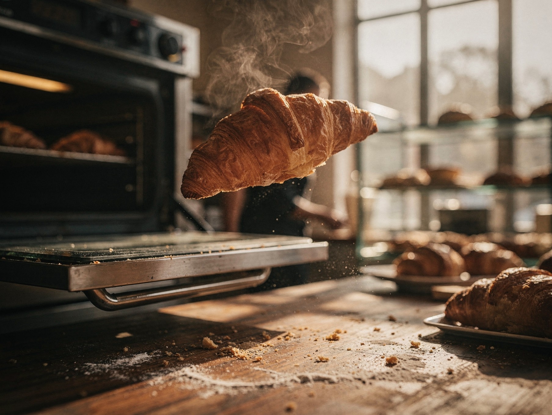 Freshly Baked Croissant in a Bakery