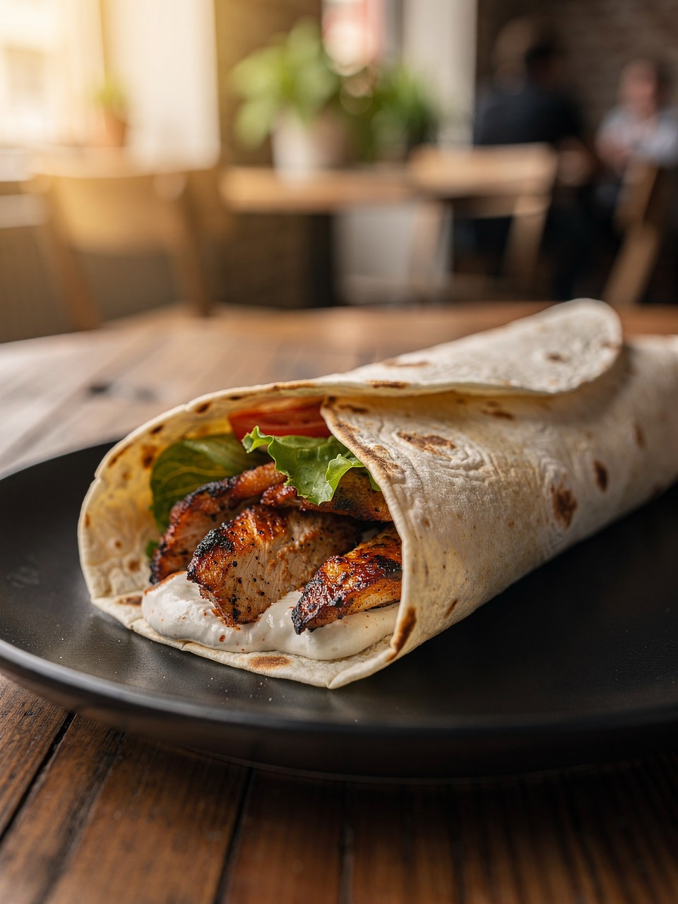 Grilled Chicken Wrap with Fresh Vegetables