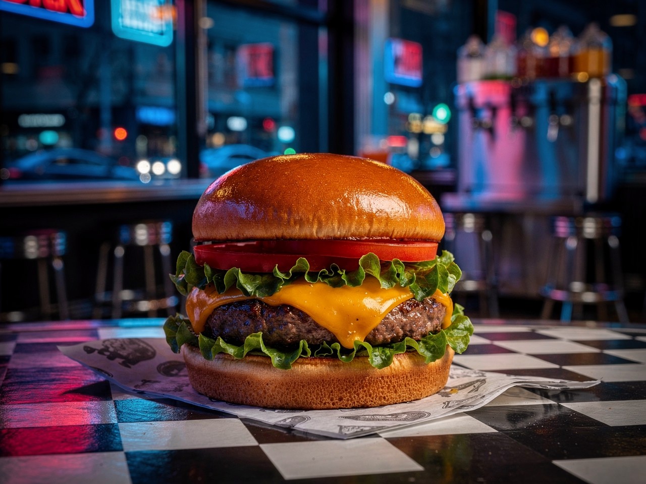 Juicy Cheeseburger with Fresh Ingredients