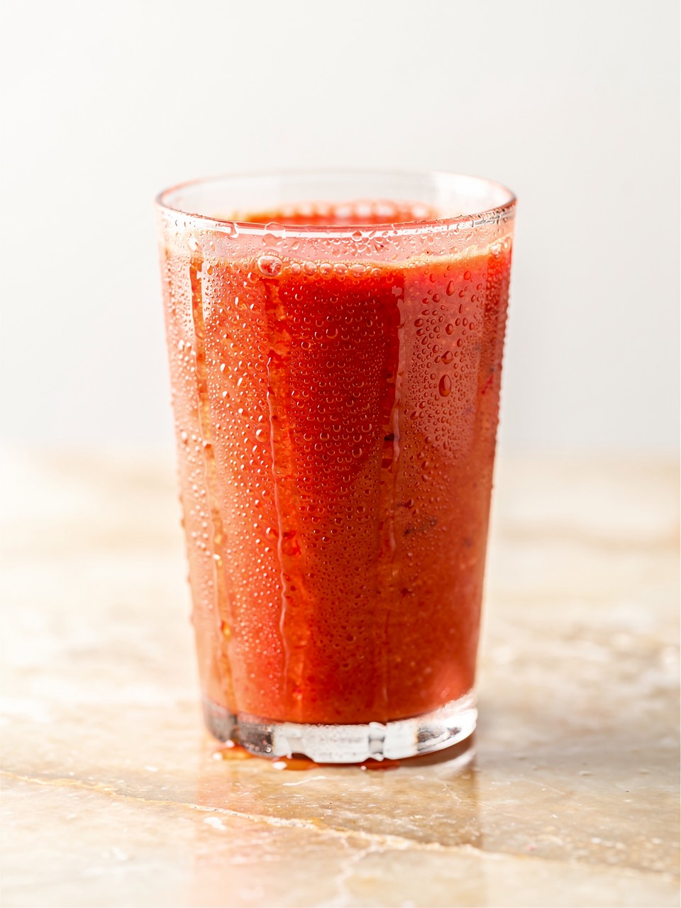 Refreshing Tomato Juice in Glass