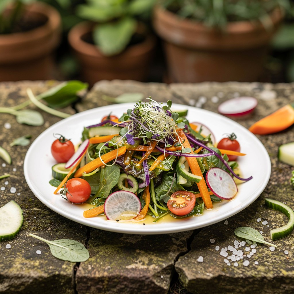 Vibrant Mixed Vegetable Salad with Fresh Greens
