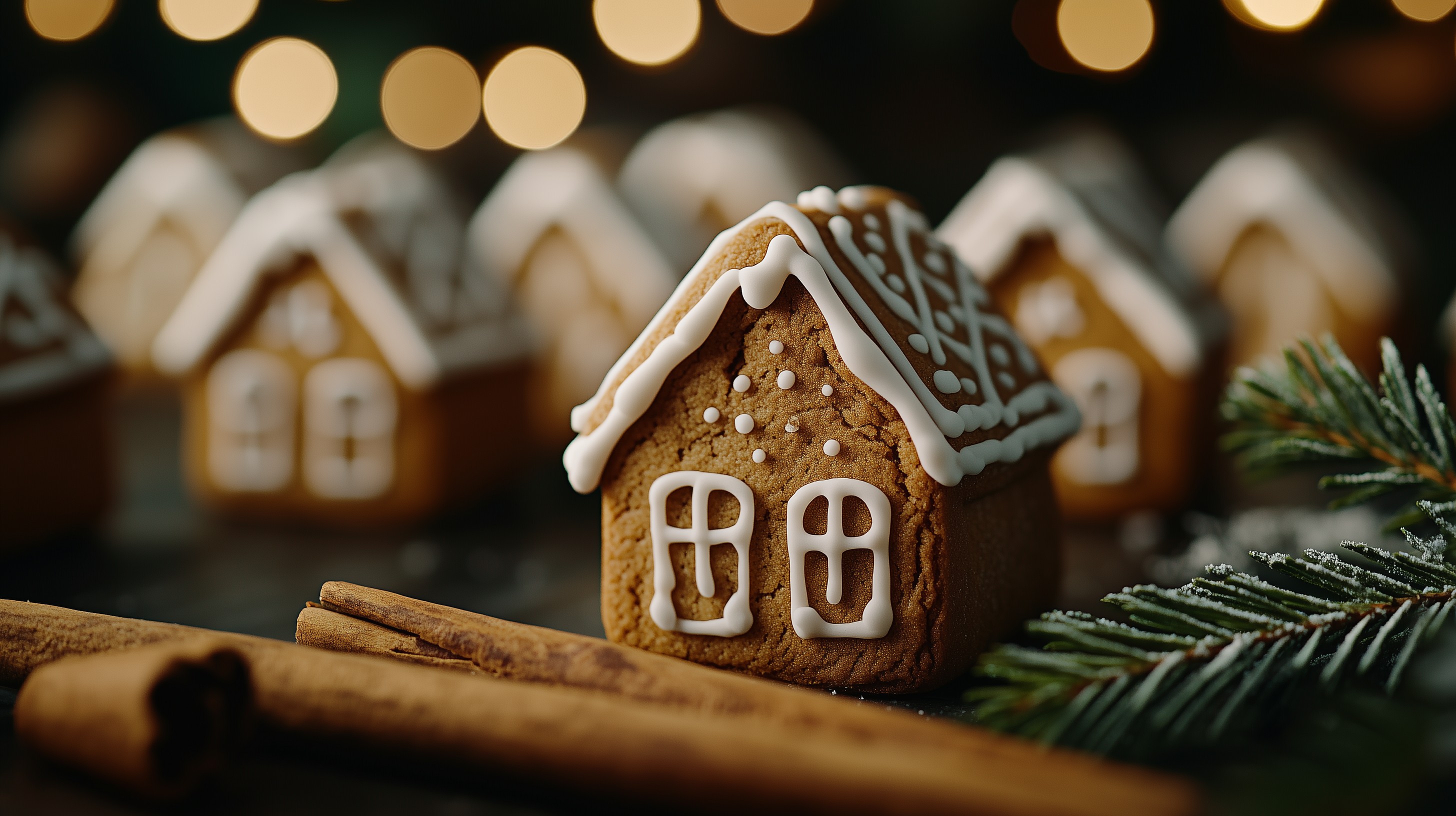 Adorável Casa de Gengibre Decorada com Glacê