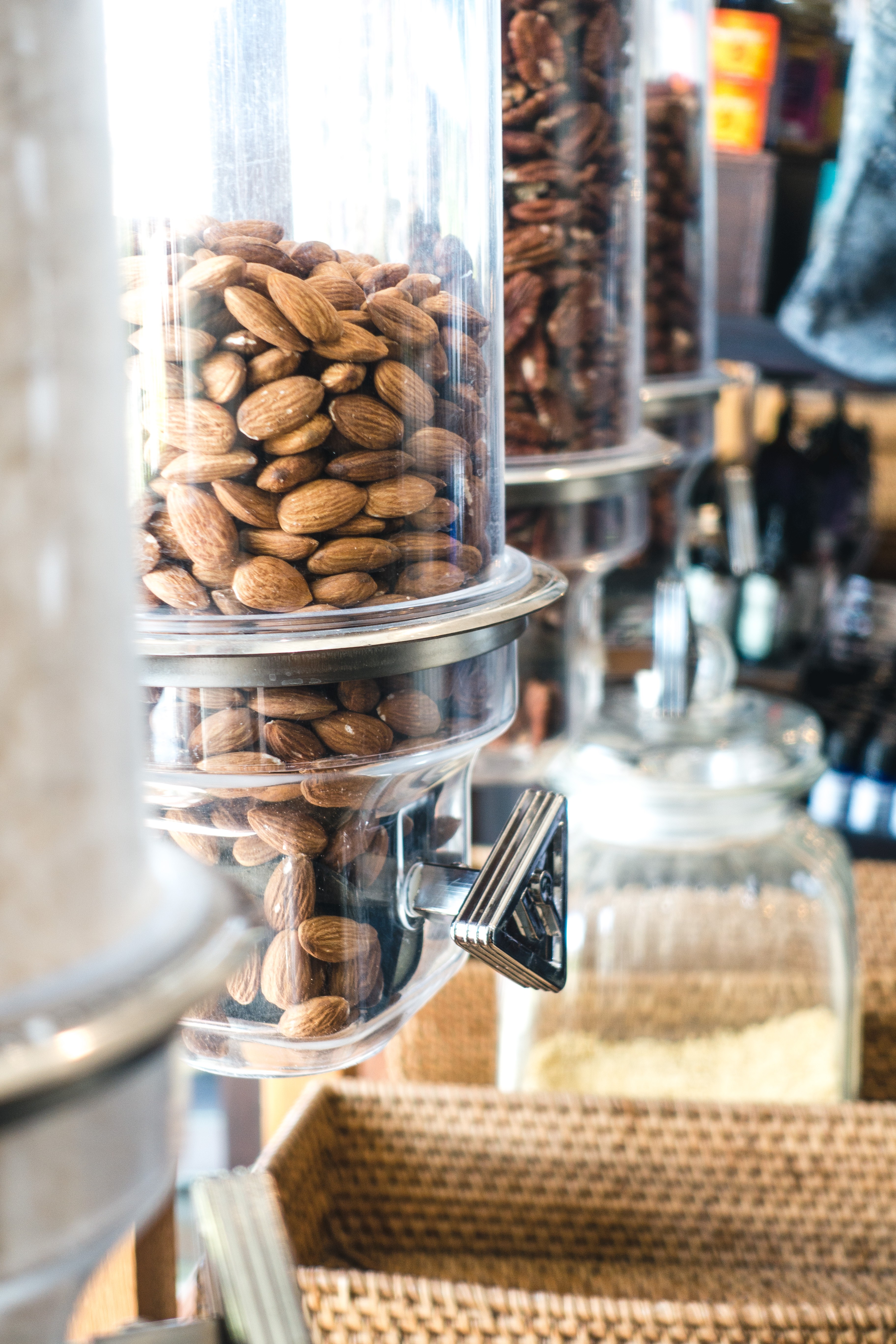 Almonds in a grocery store
