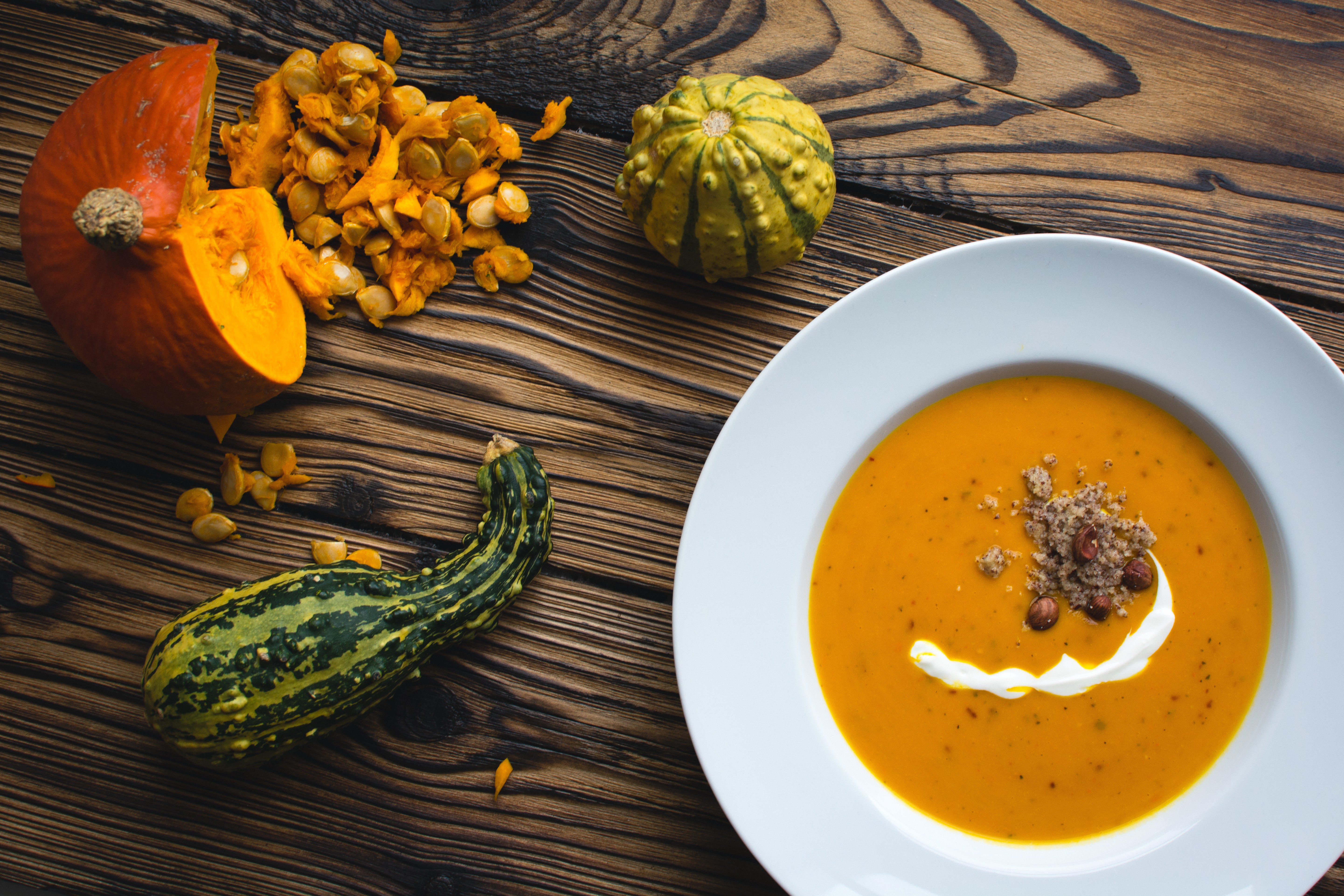 Autumn pumpkin soup