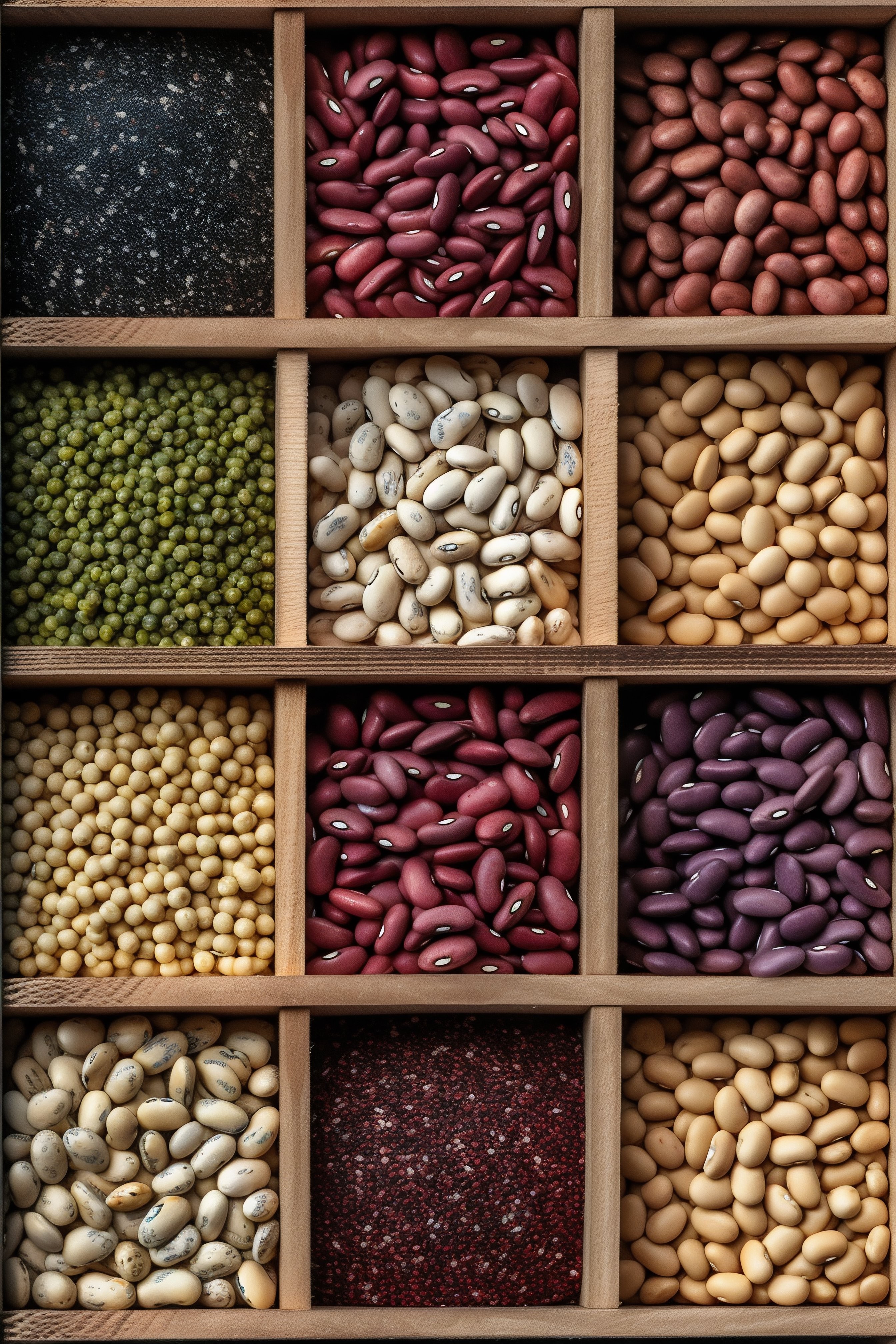 Beans and legumes in compartments