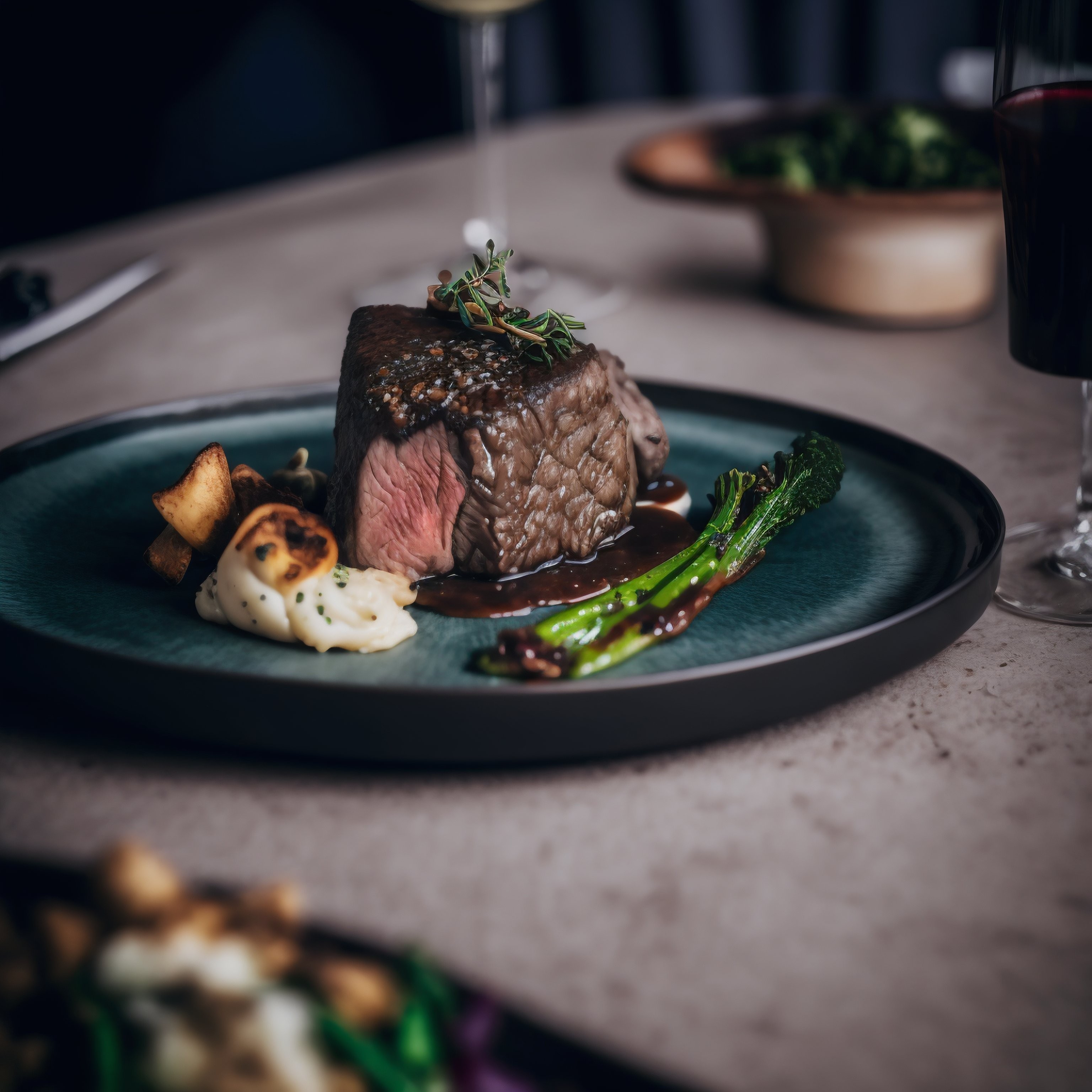 Tall beef steak