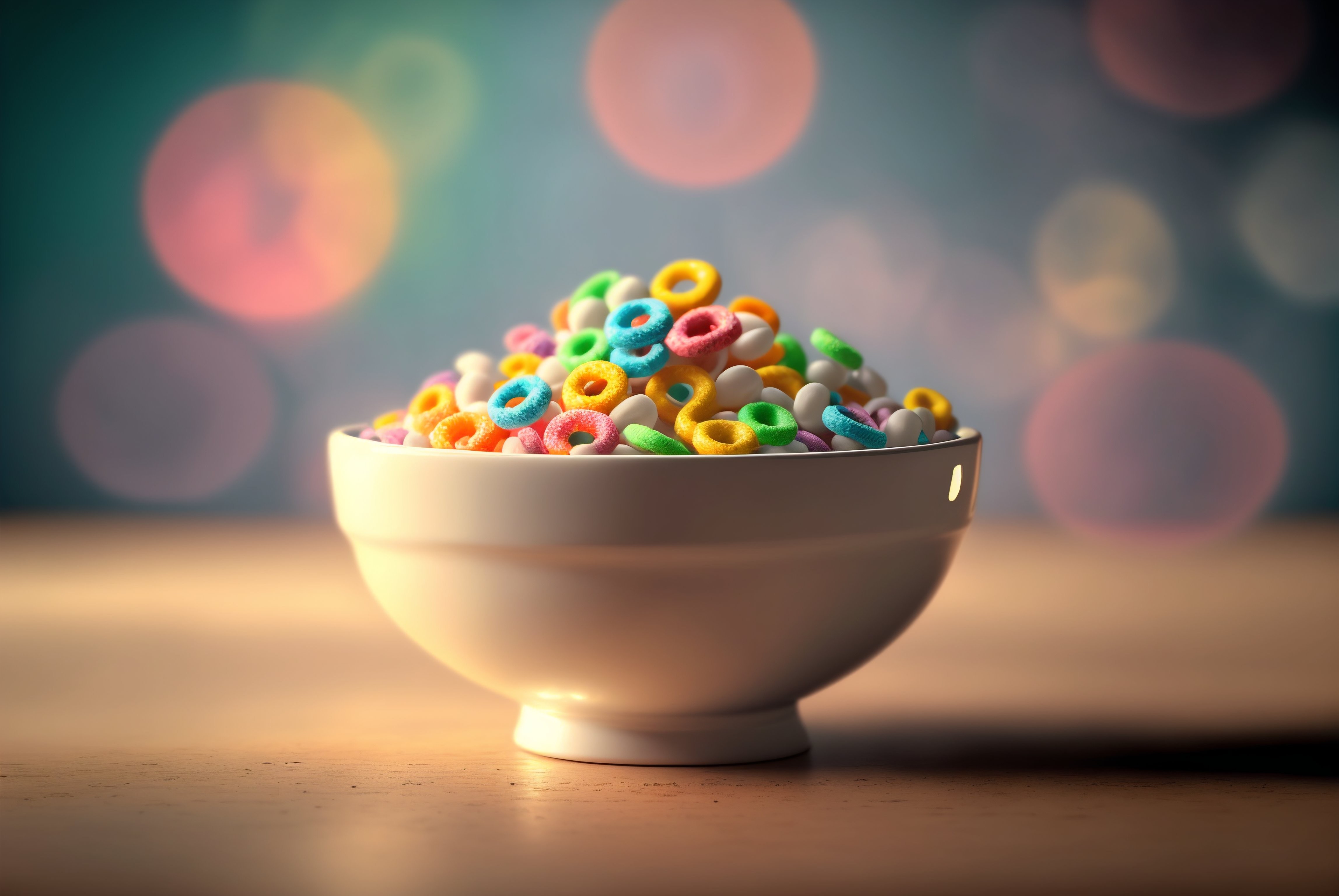 Tigela de loops de frutas