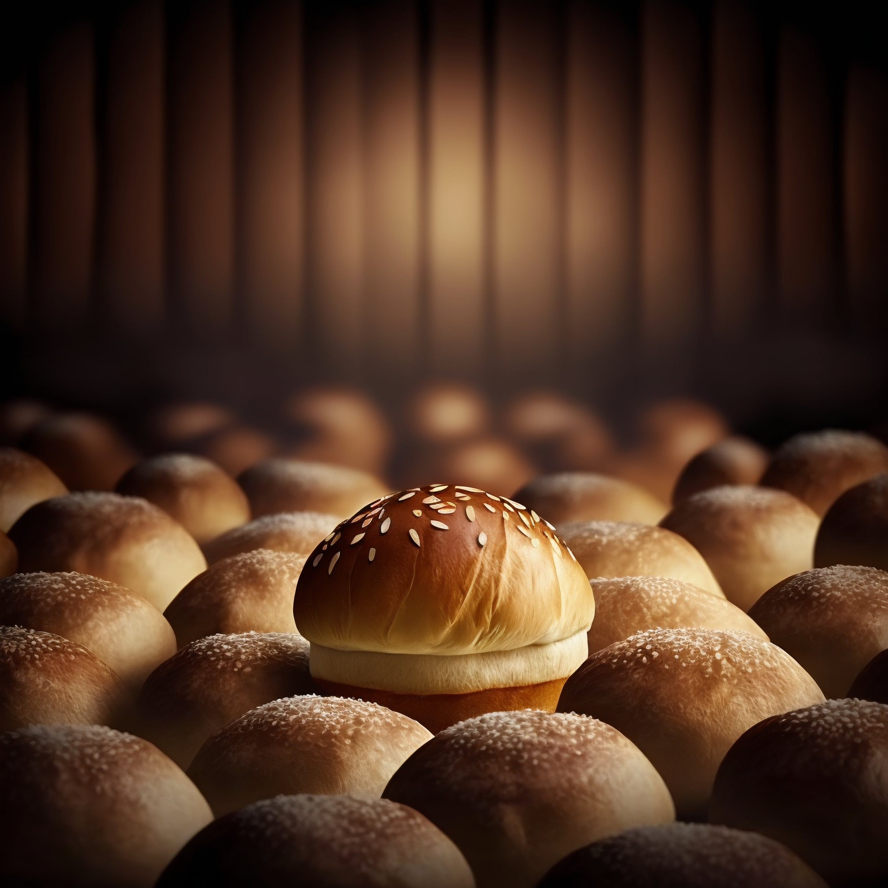Bread bun hero shot