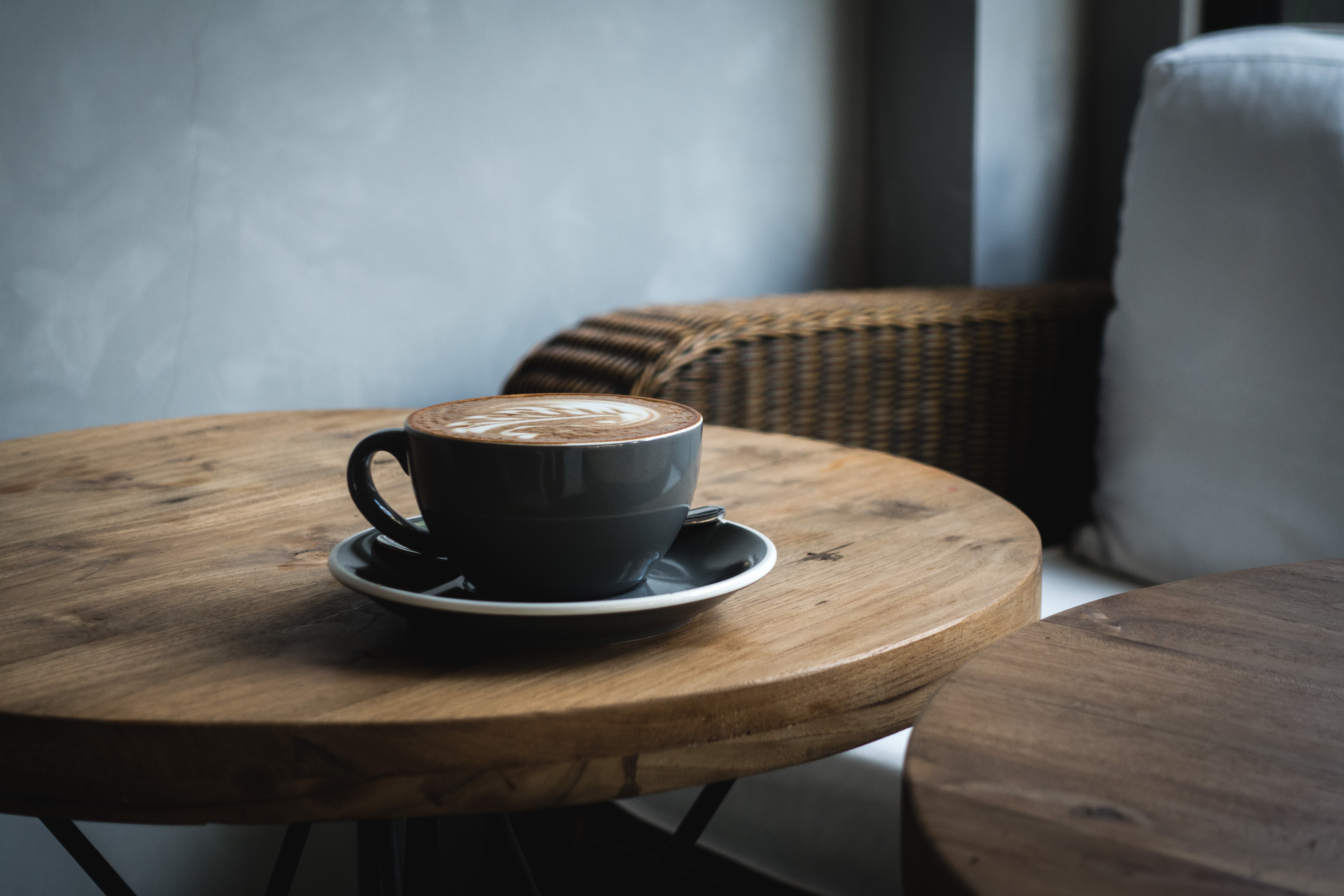 Cappuccino in a cozy coffeeshop
