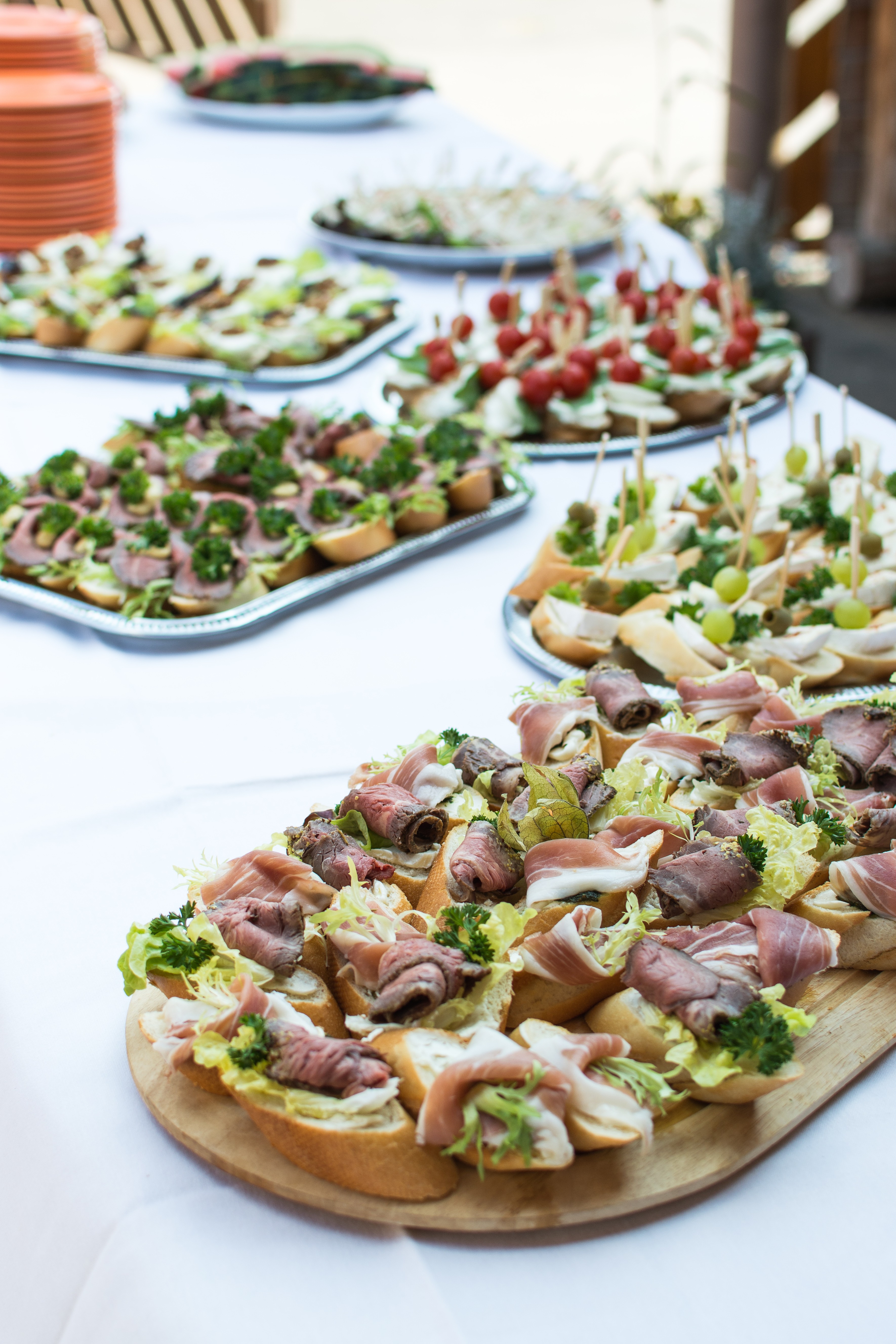 Celebration savory deli food