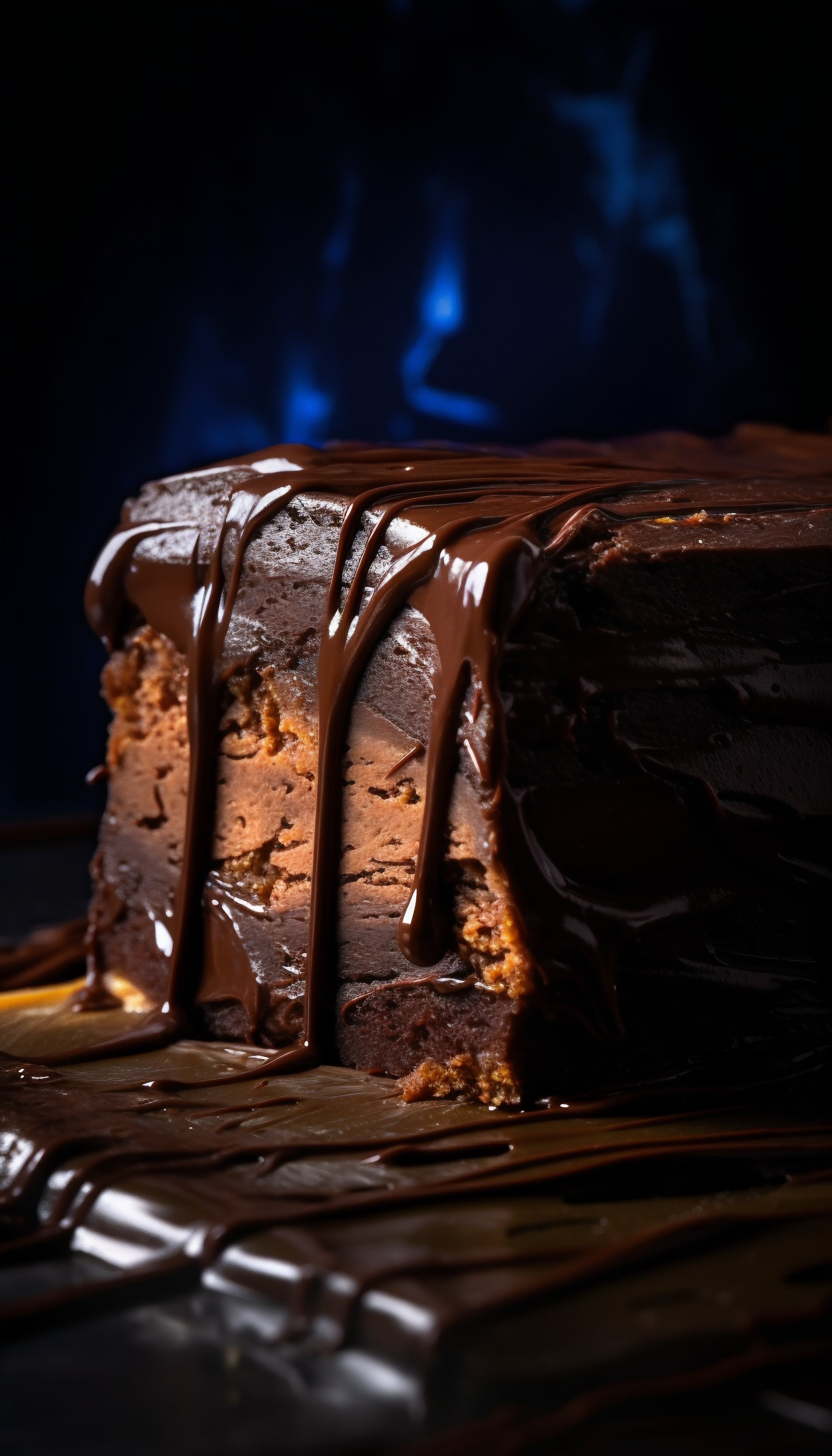 Primer plano de pastel de chocolate