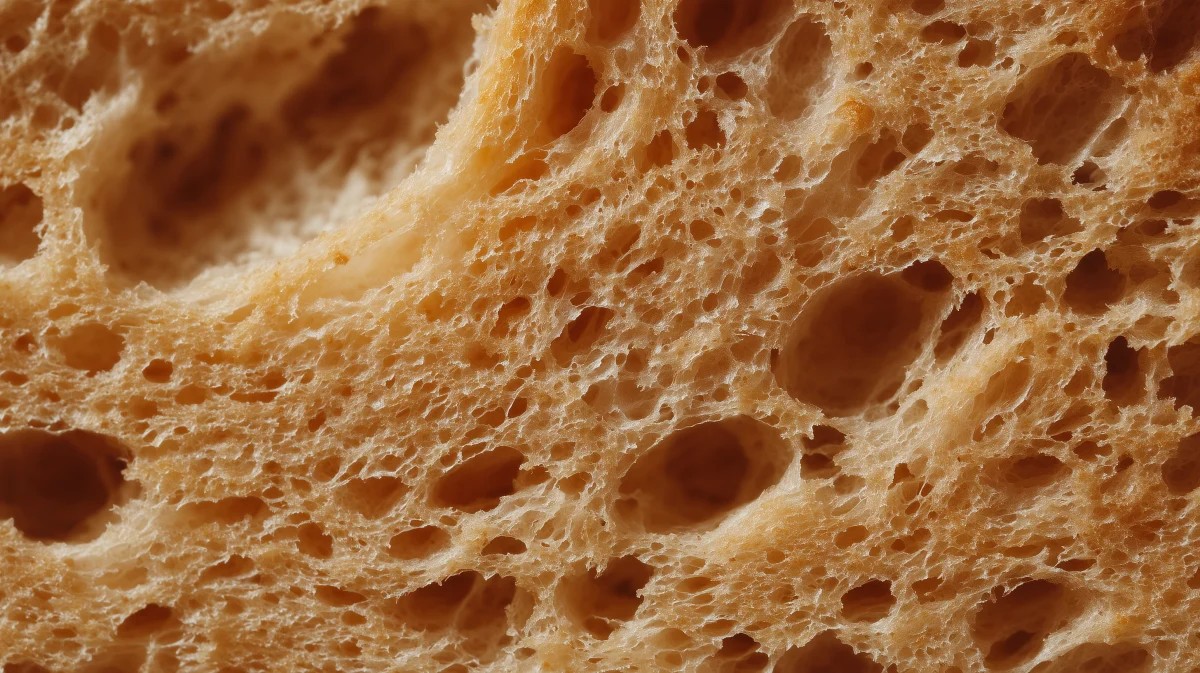 Close-Up da Textura do Pão Fresco