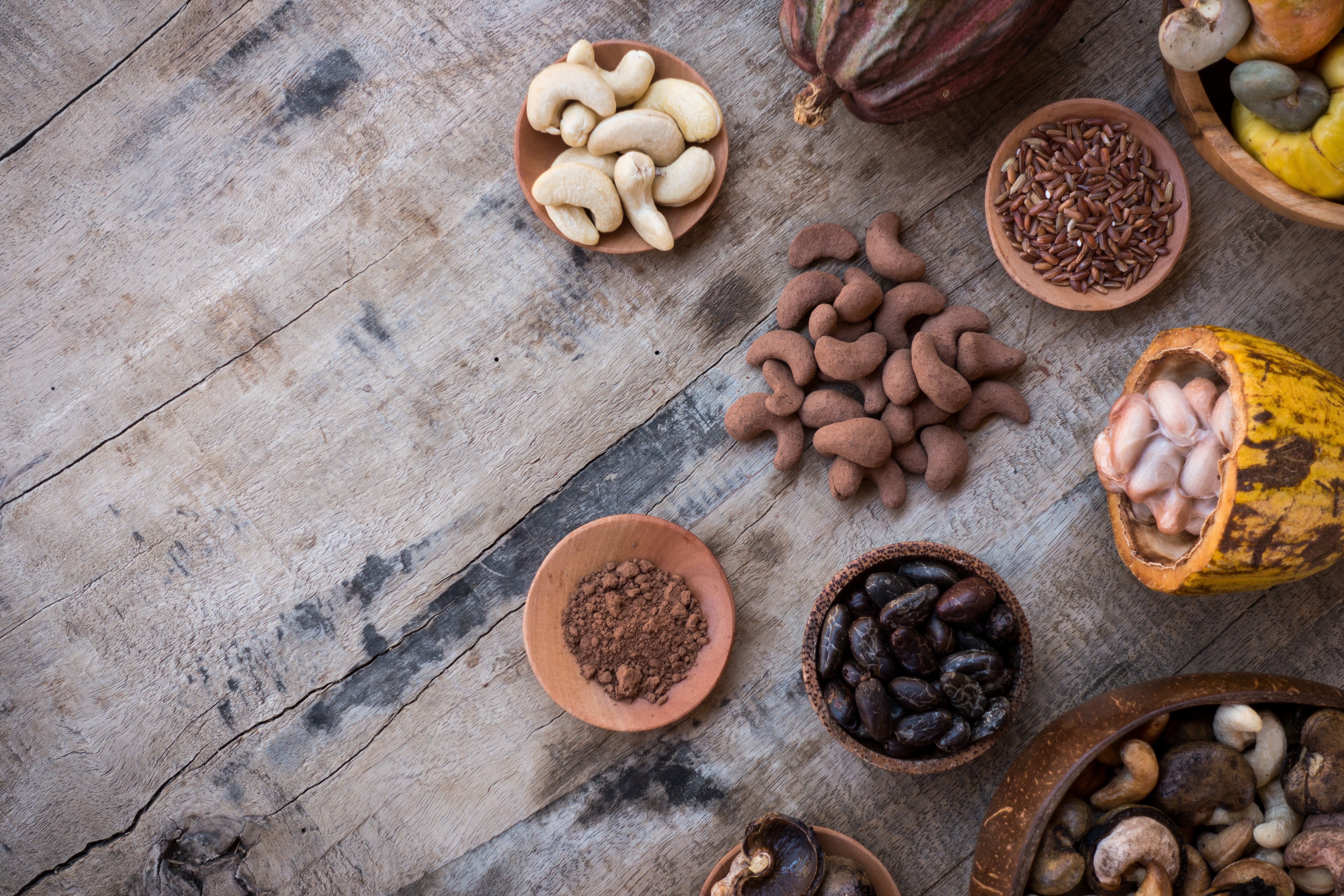 Cocoa and other tropical produce from above