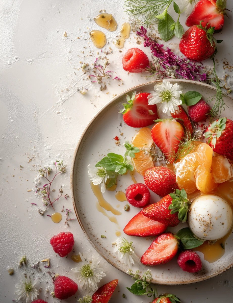 Colorful Berry and Citrus Fruit Platter