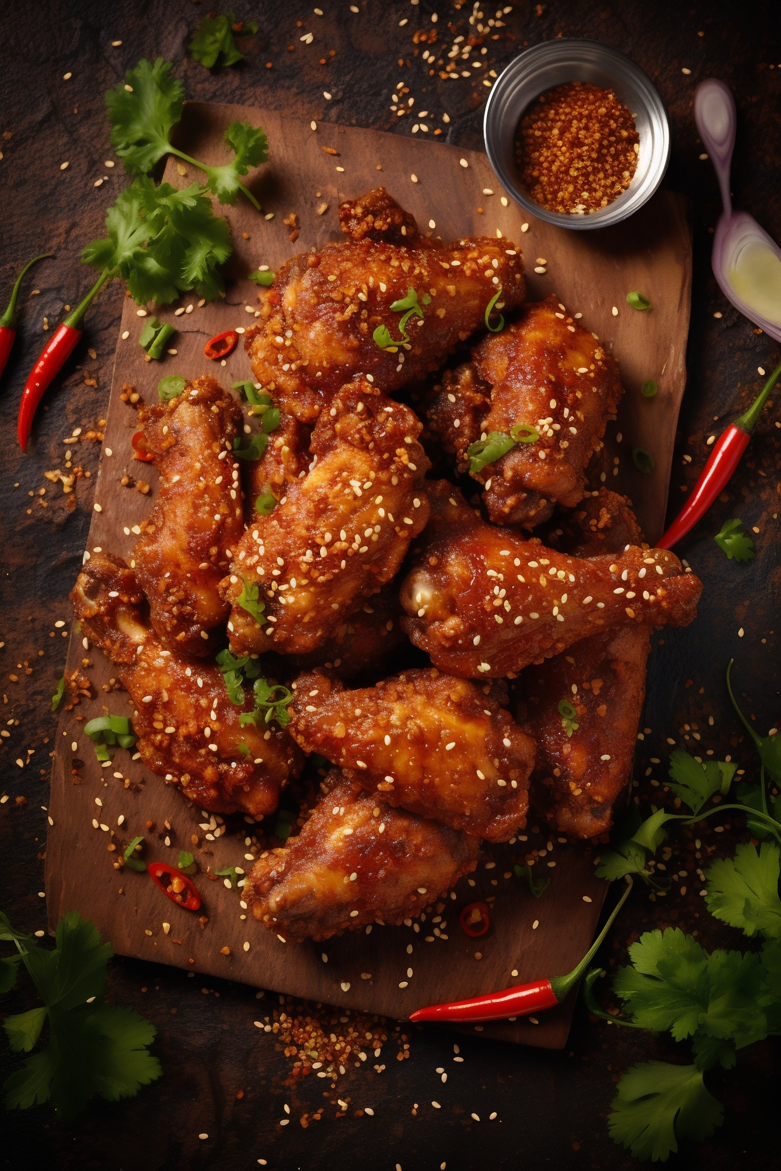 Alitas de pollo crujientes y picantes