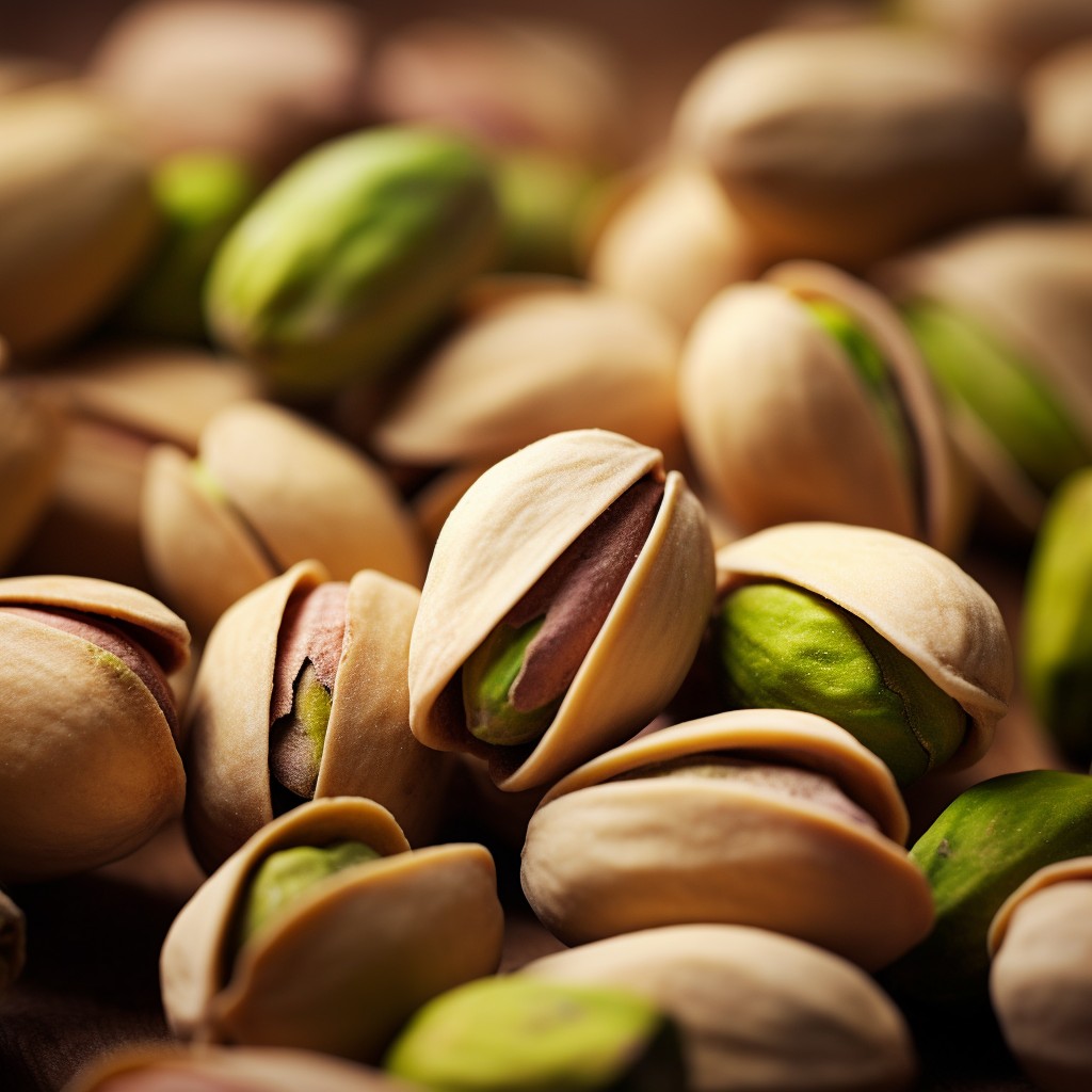 Deliciosos Pistachos en una Vista Acercada