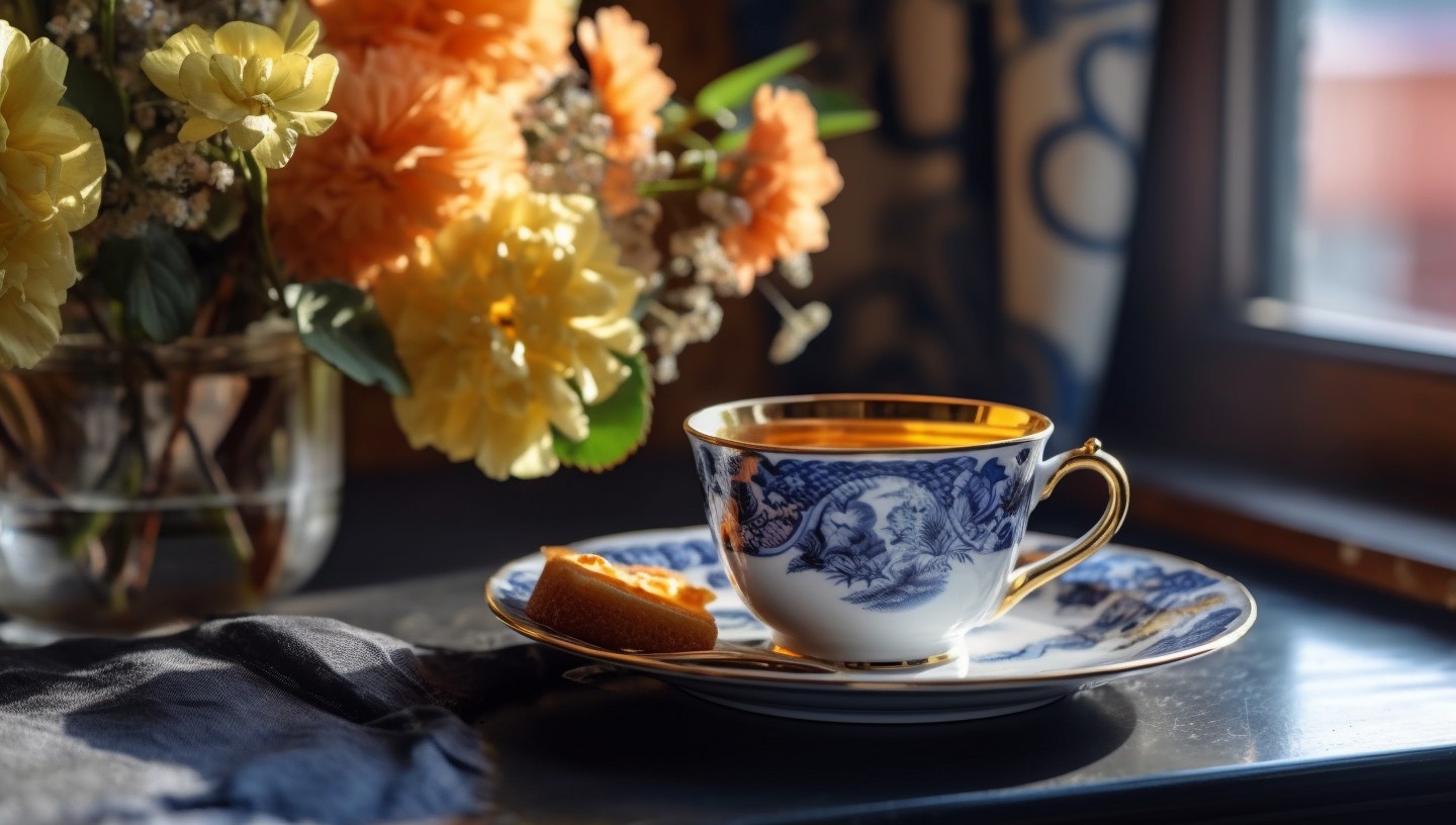 Elegante Hora del Té con Acentos Florales
