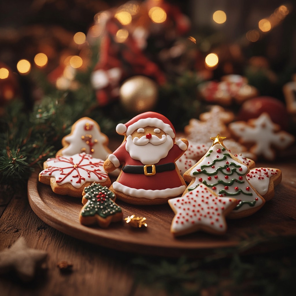 Prato Festivo de Biscoitos para Celebrações Alegres