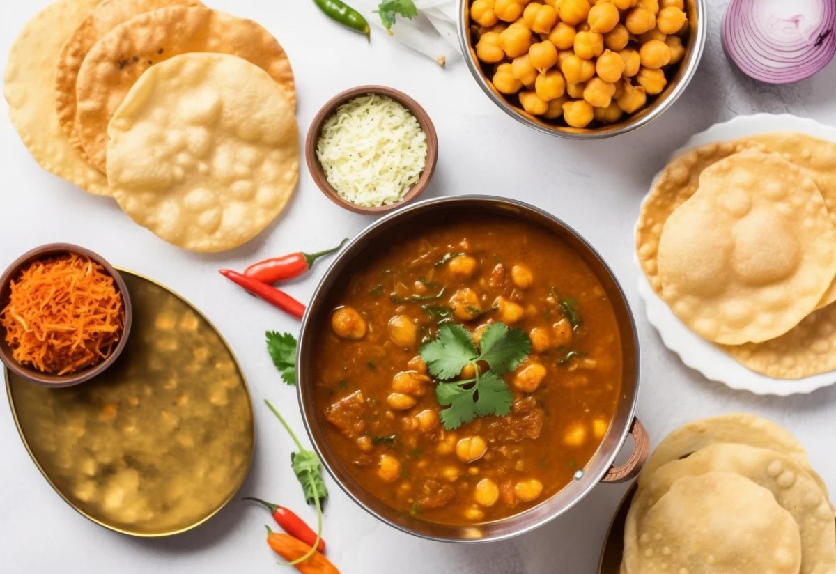 Flavorful Chickpea Curry with Crispy Pappadums