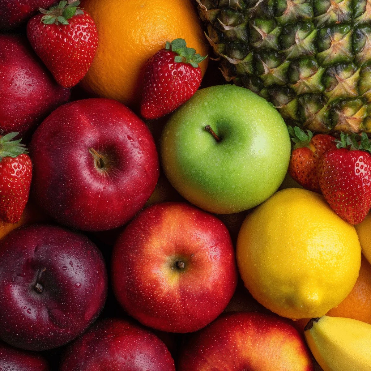 Fresh and Juicy Assortment of Colorful Fruits