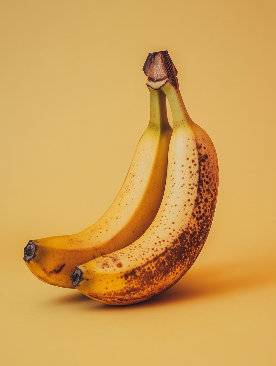 Bananas Frescas em Fundo Amarelo Brilhante