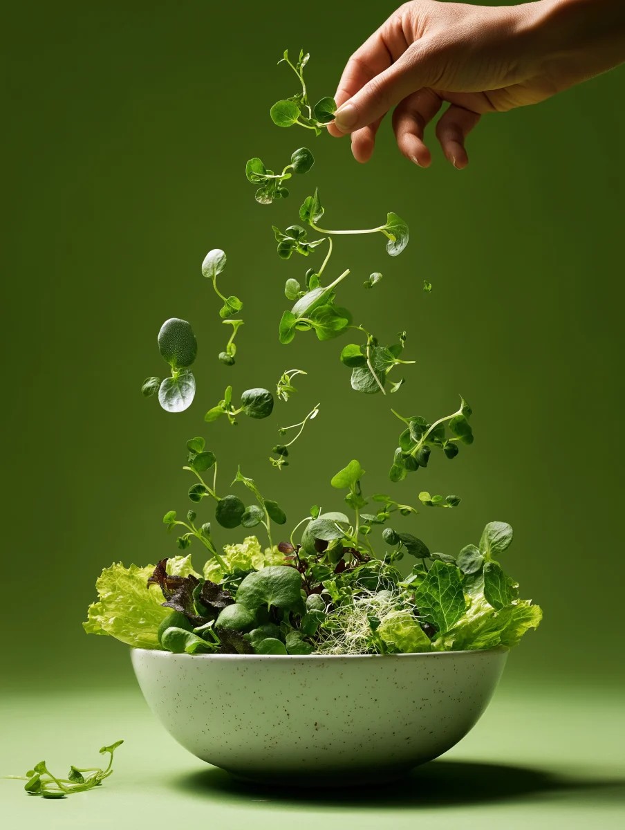 Fresh Greens Tossed in a Vibrant Bowl