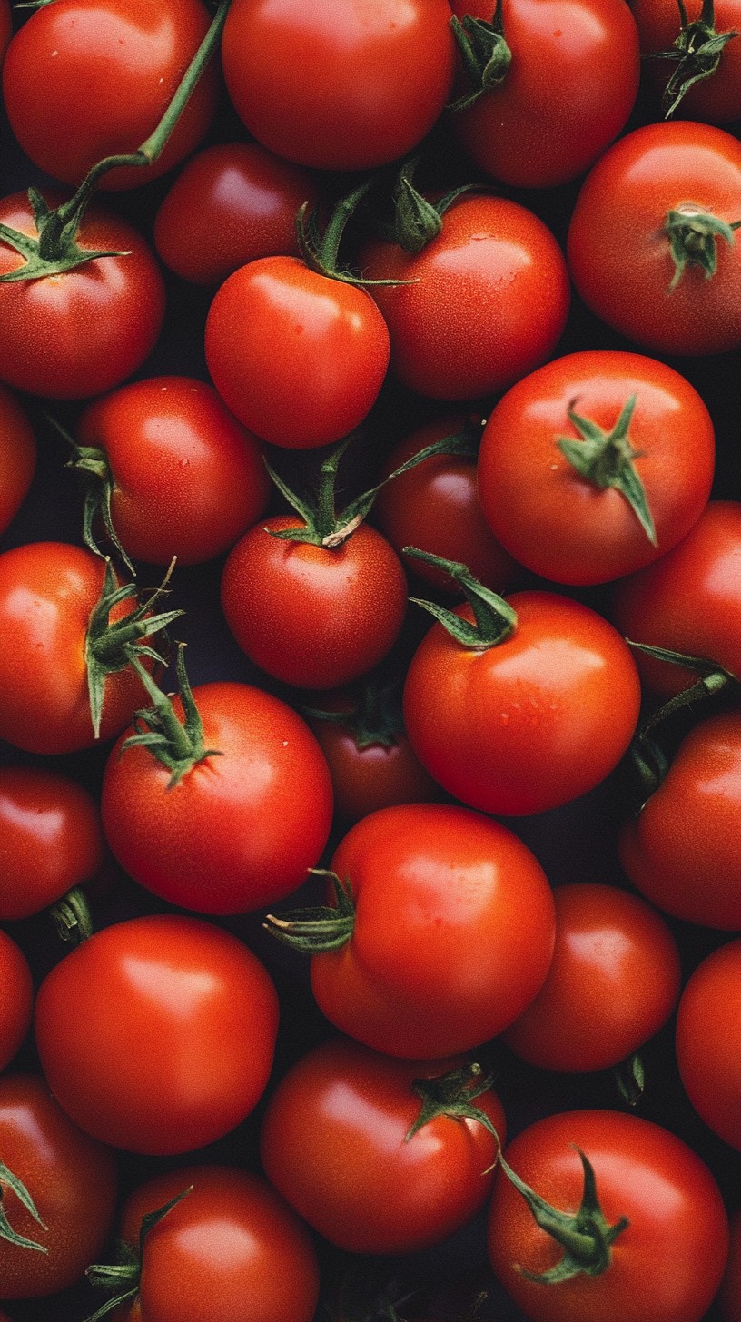 Fresh Red Tomatoes Close-Up for Culinary Inspiration