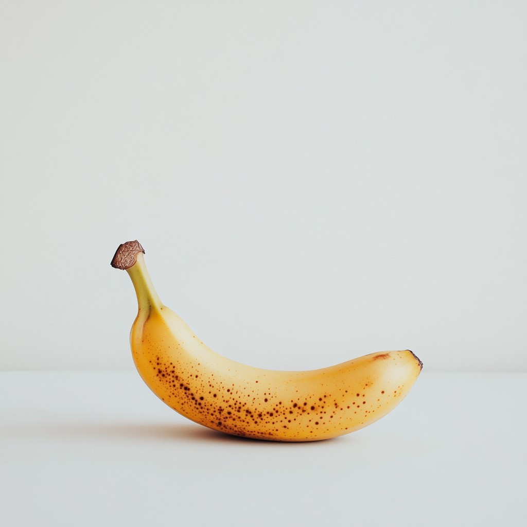 Fresh Ripe Banana on White Background