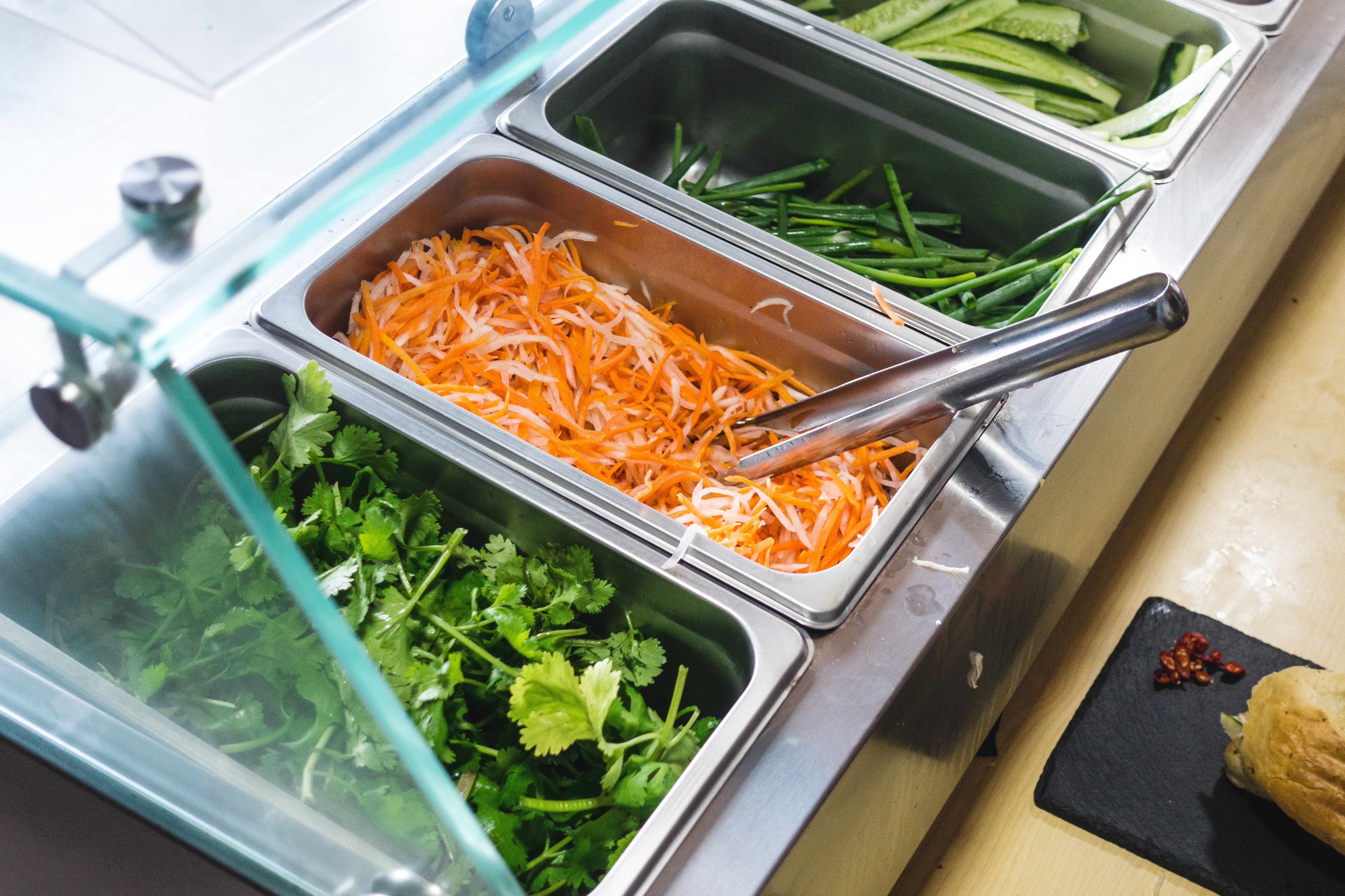 Fresh vegetables for preparing sandwiches