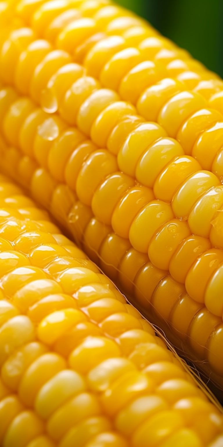 Fresh Yellow Corn on the Cob Close-Up