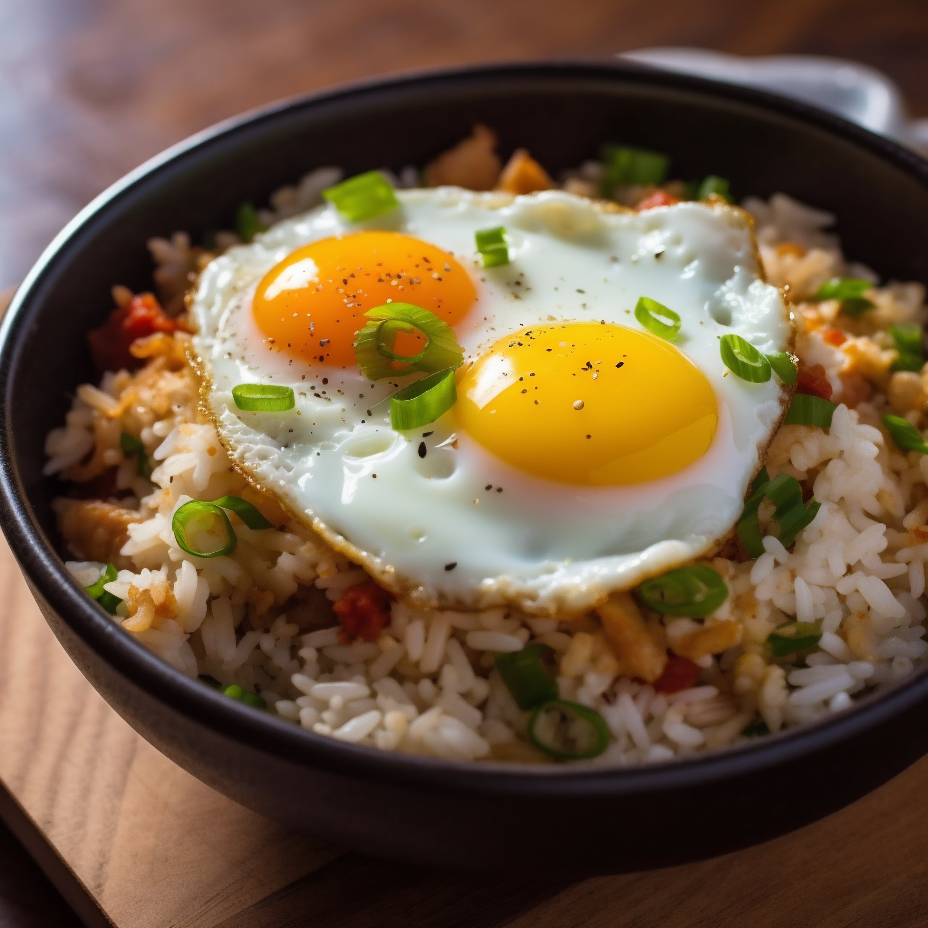 蛋葱炒饭