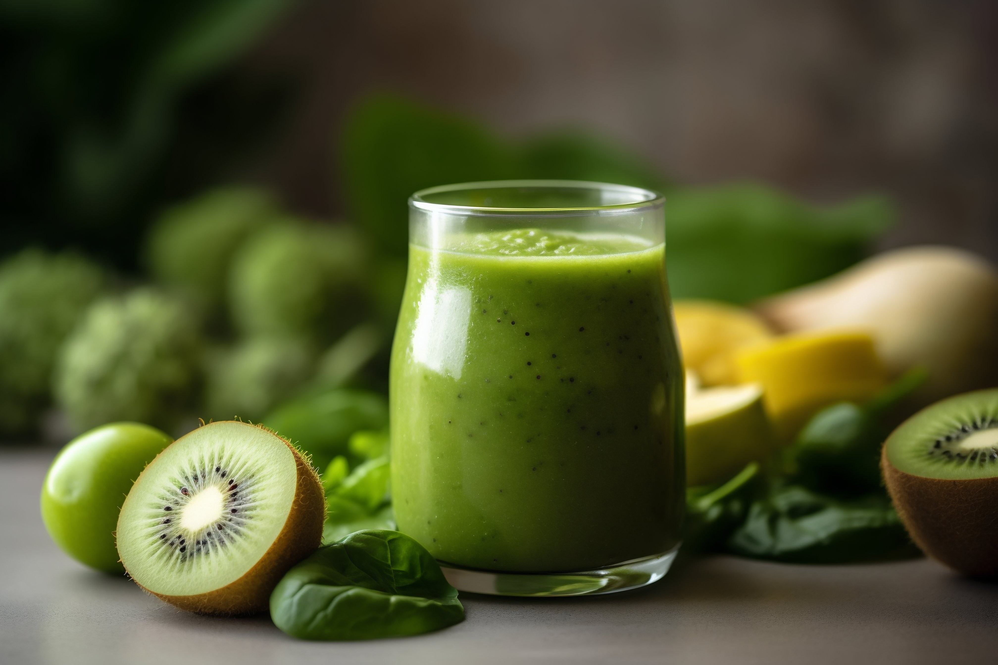 Smoothie verde de kiwi