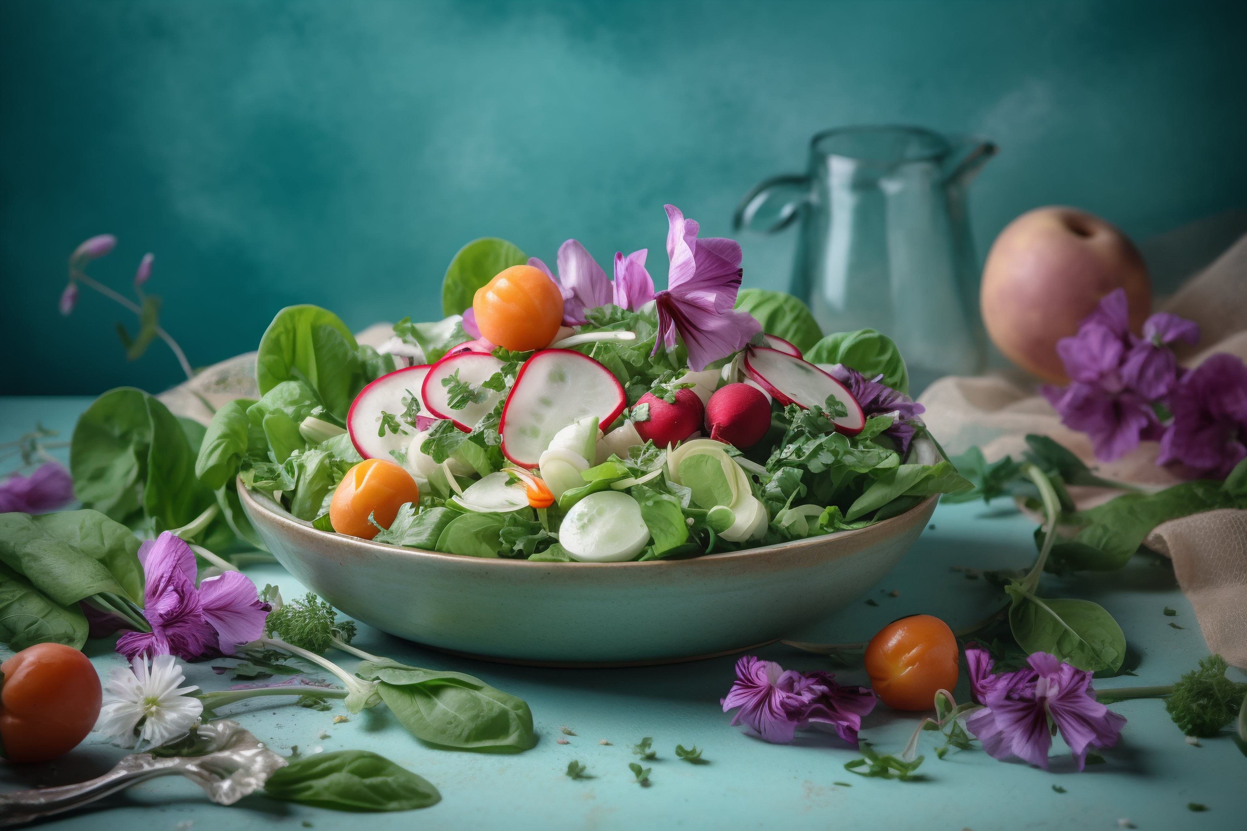 Salada de verdes saudáveis