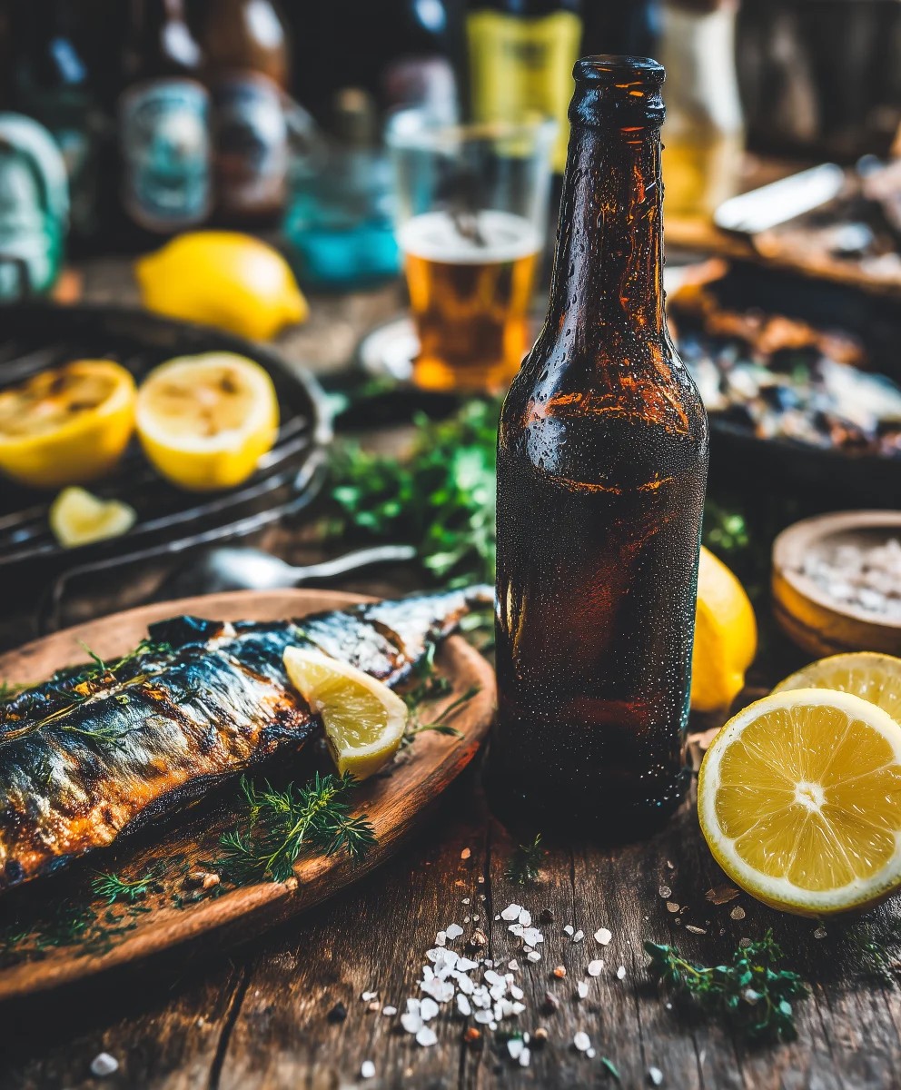 Grilled Fish Lemon Beer