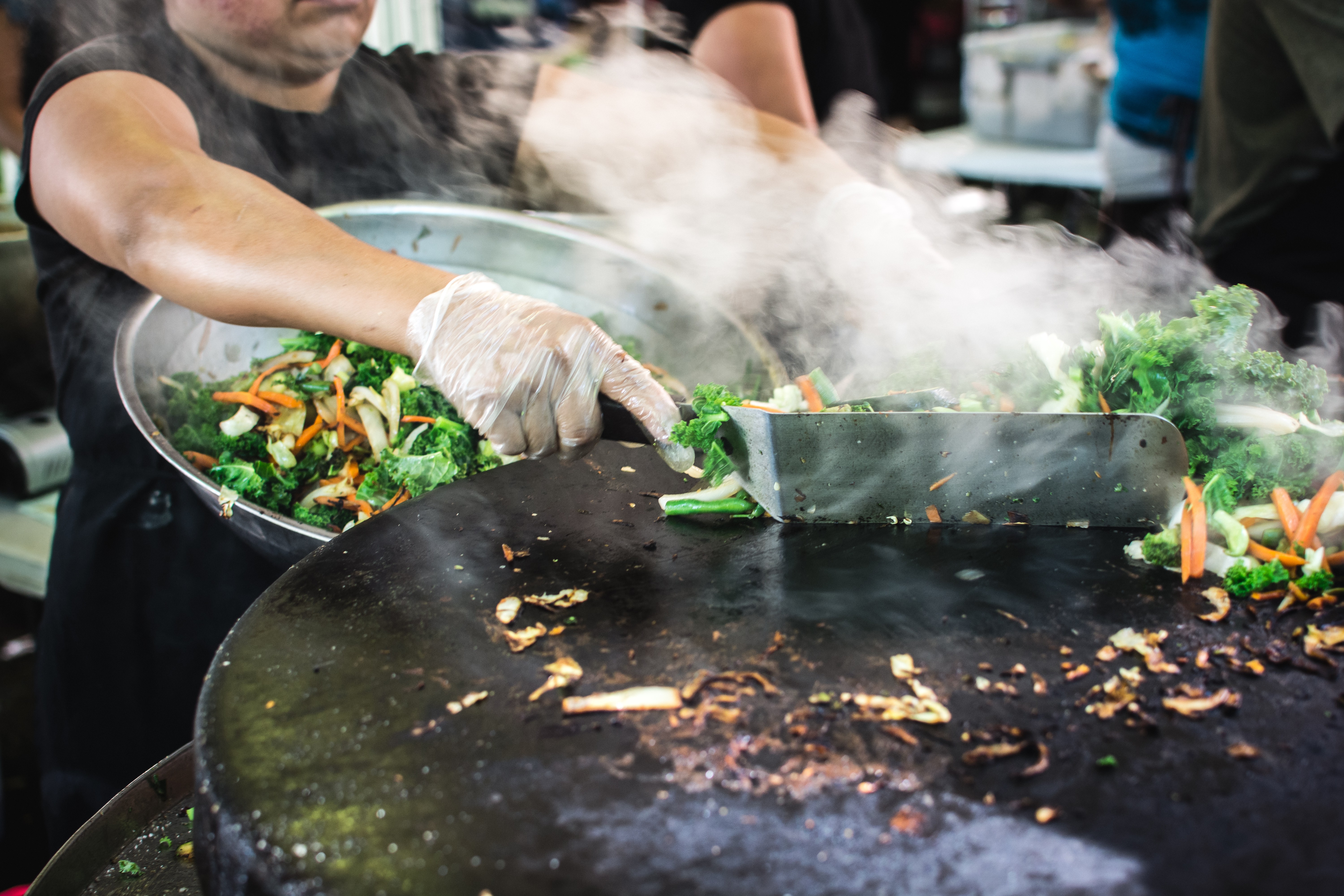 Grilling vegetables for tacos