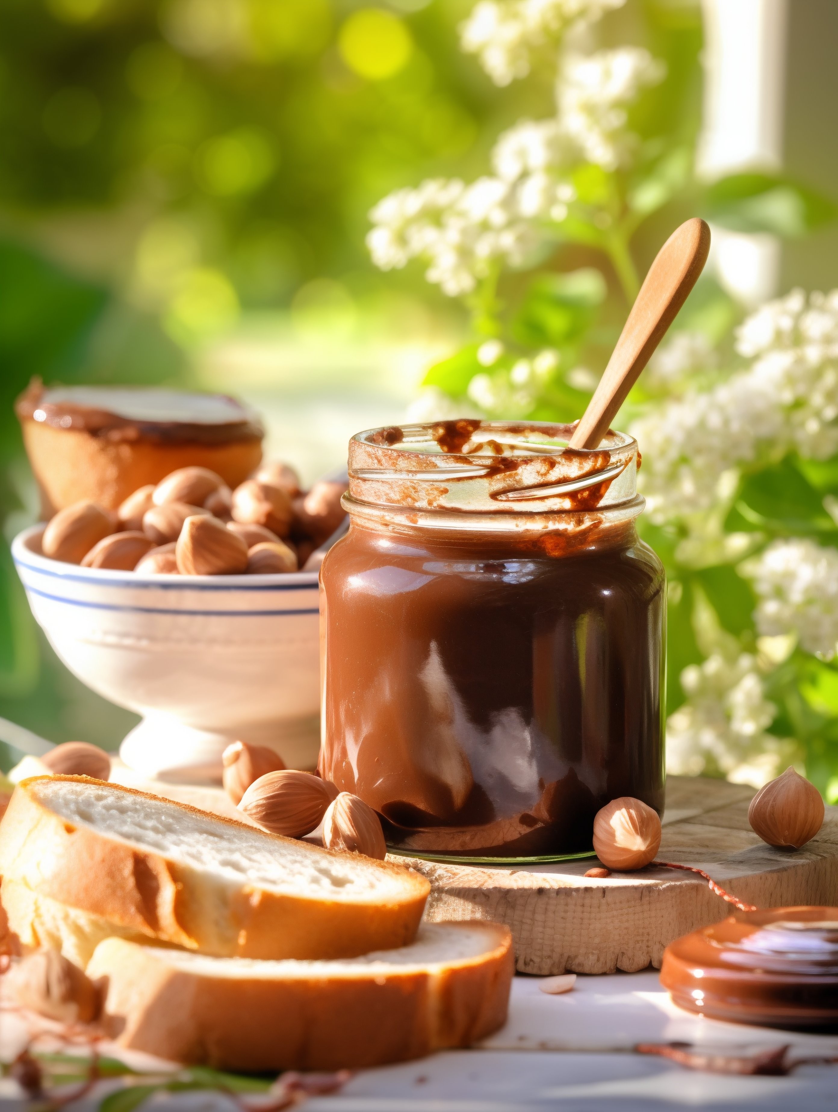 Hazelnut spread in a jar