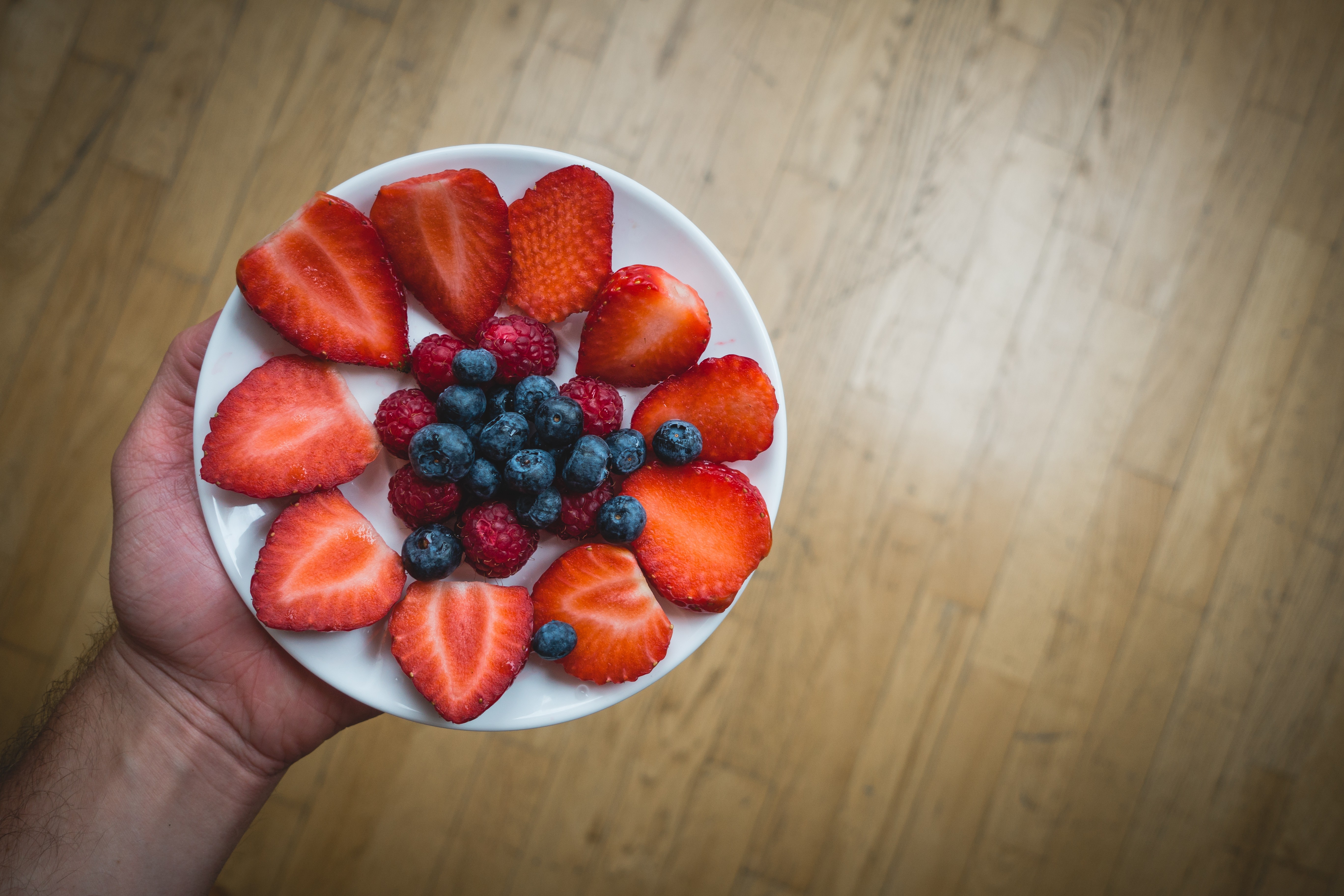 Frutas vermelhas saudáveis para lanche