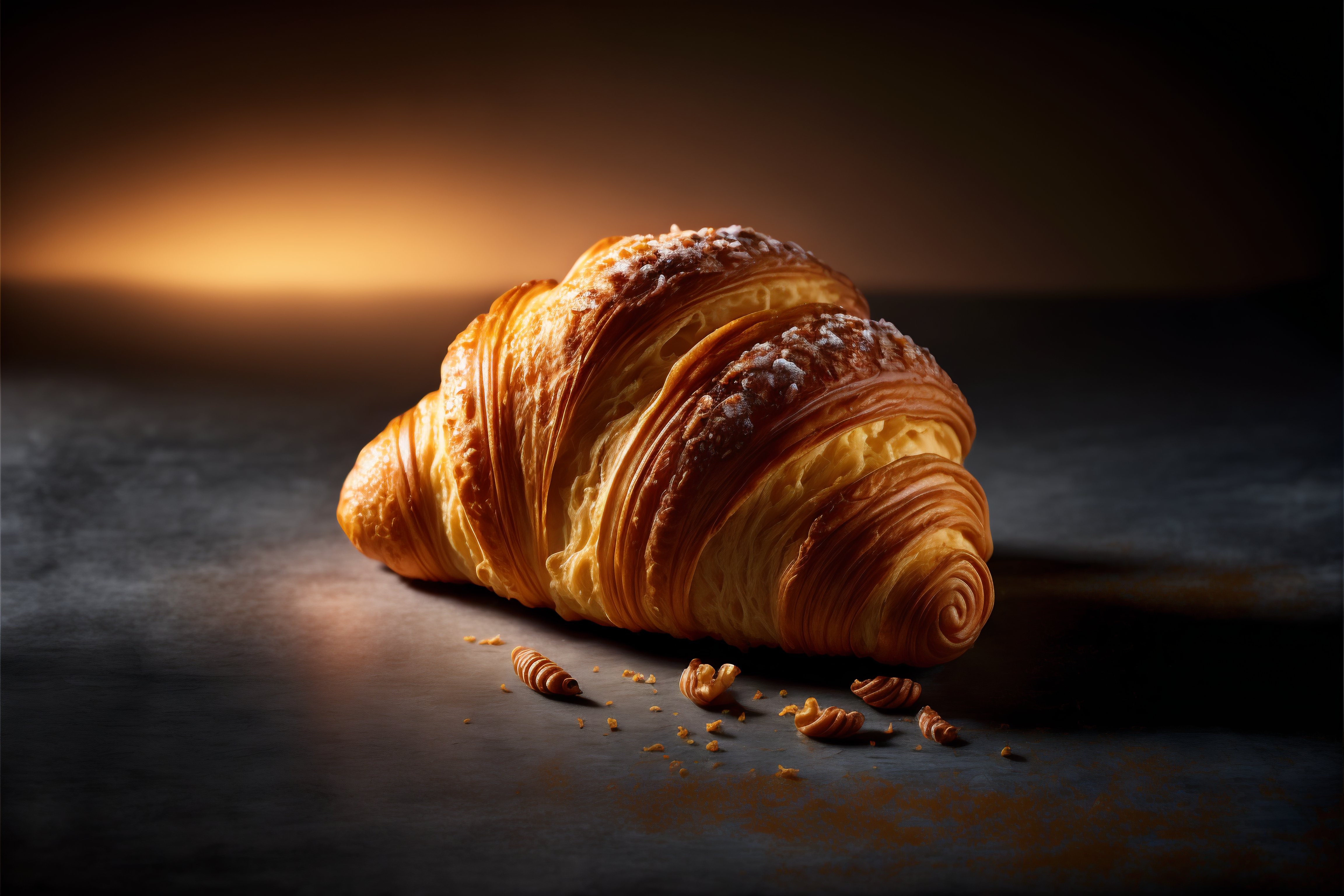 Detalle de croissant de aspecto celestial