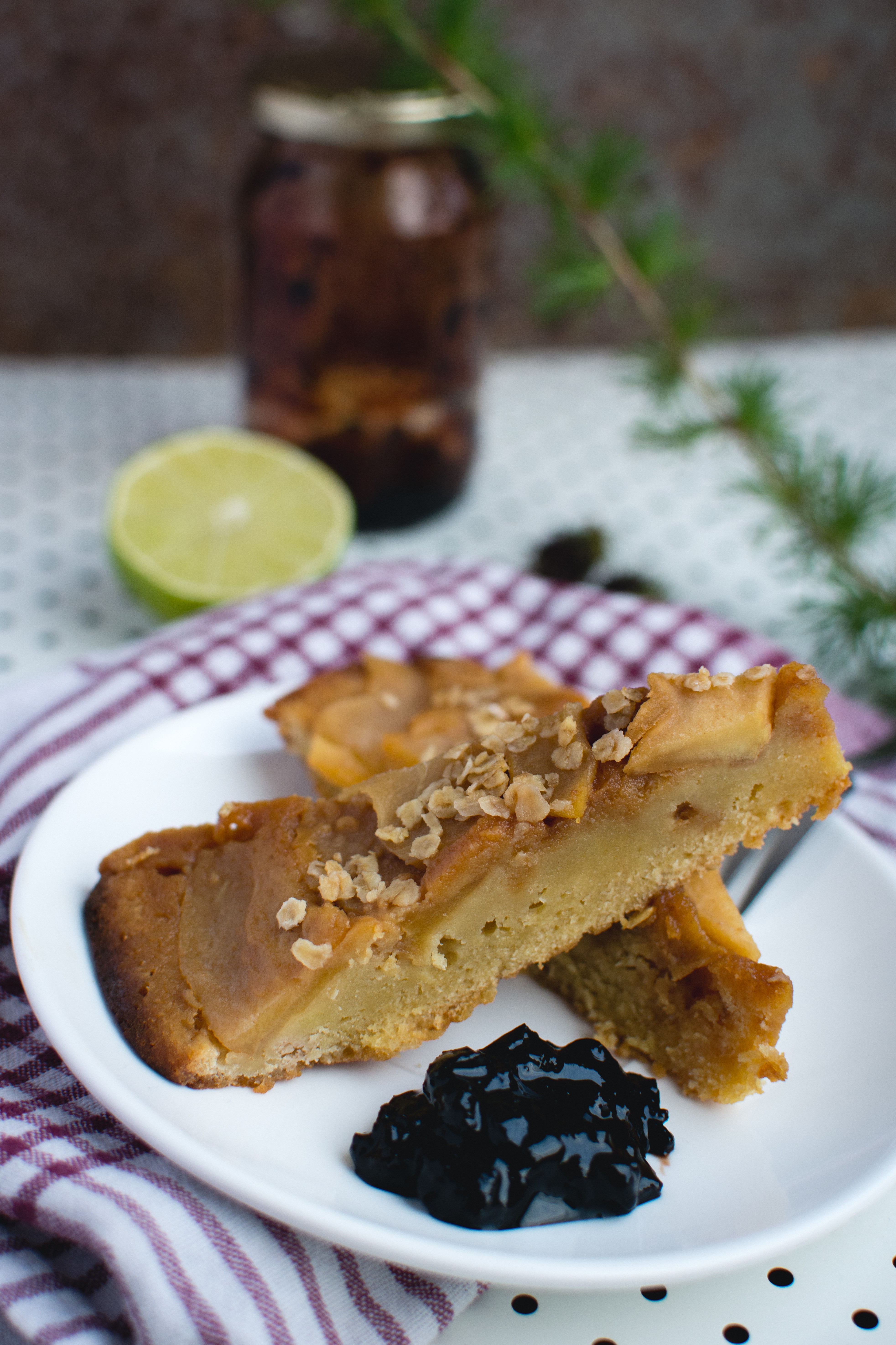 Torta de maçã invertida caseira